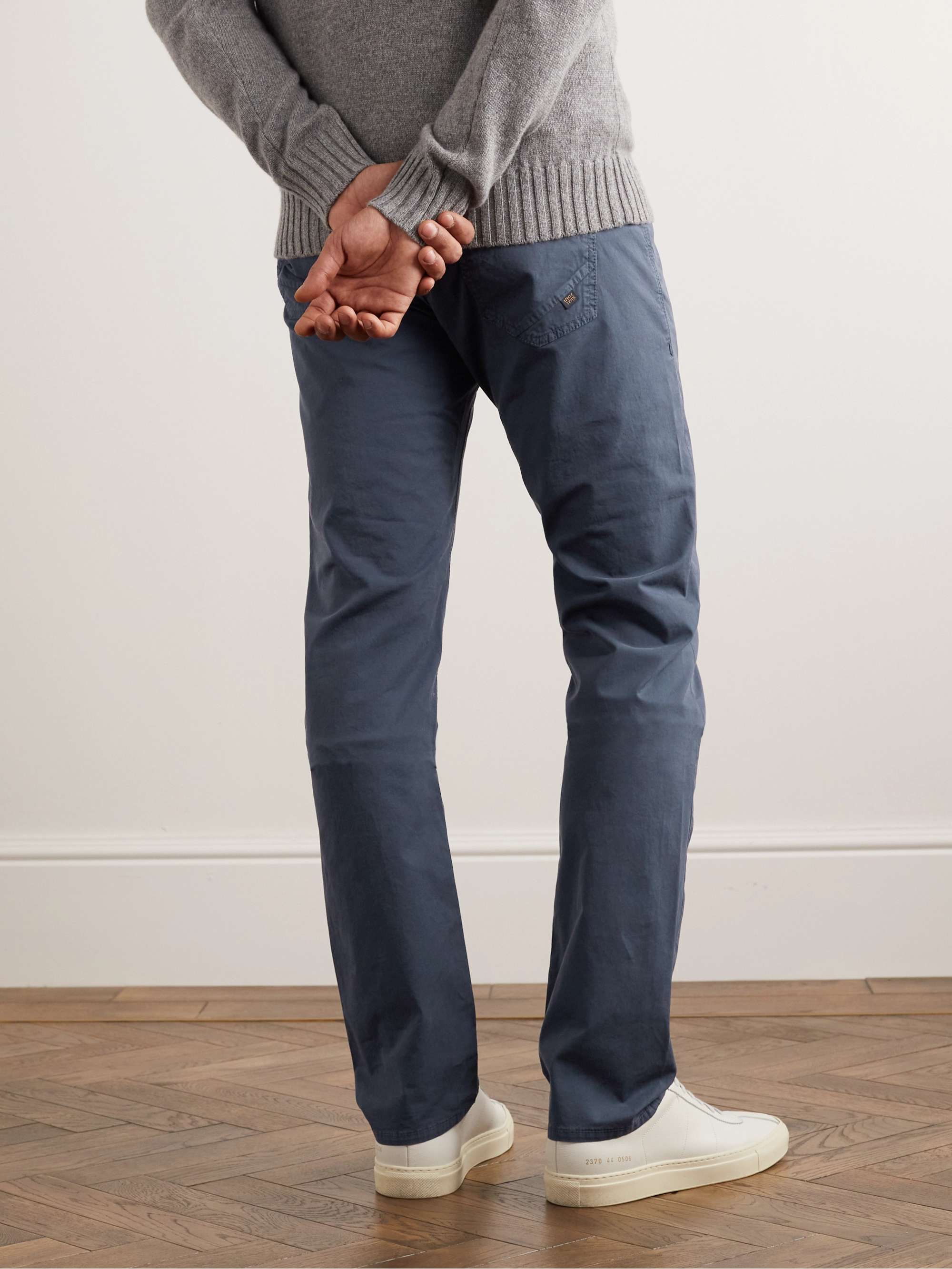 SLOWEAR Straight-Leg Cotton-Blend Gabardine Shorts