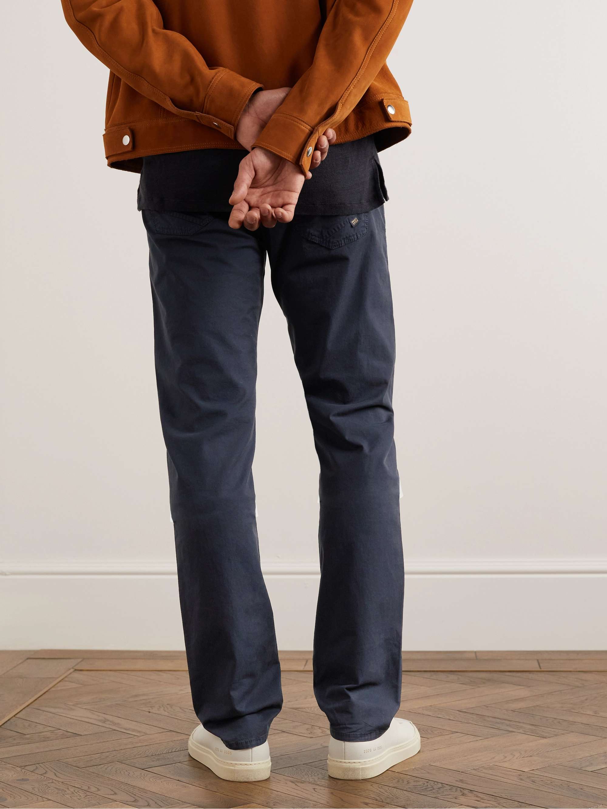 SLOWEAR Straight-Leg Cotton-Blend Gabardine Shorts