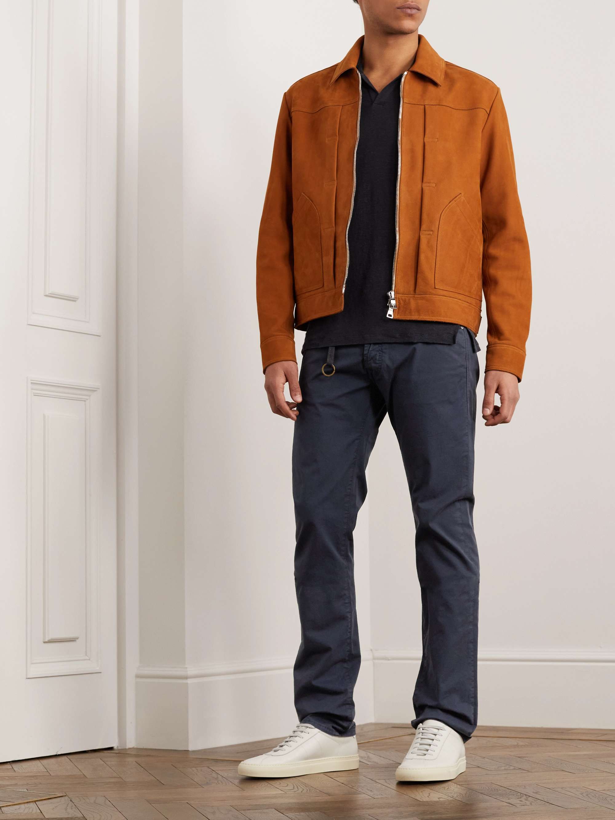 SLOWEAR Straight-Leg Cotton-Blend Gabardine Shorts