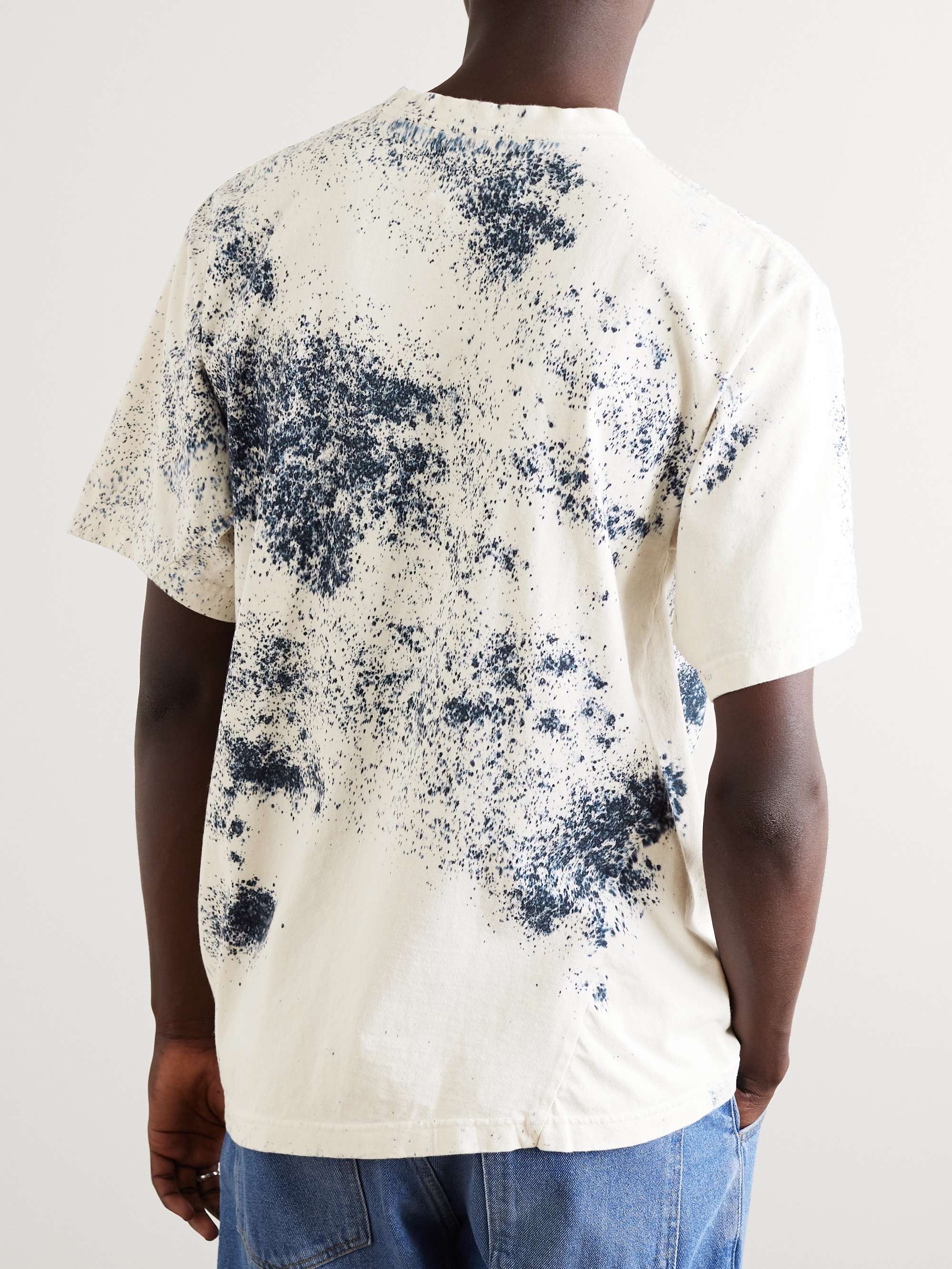 NOMA T.D. Twist Logo-Embroidered Hand-Dyed Cotton-Jersey T-Shirt