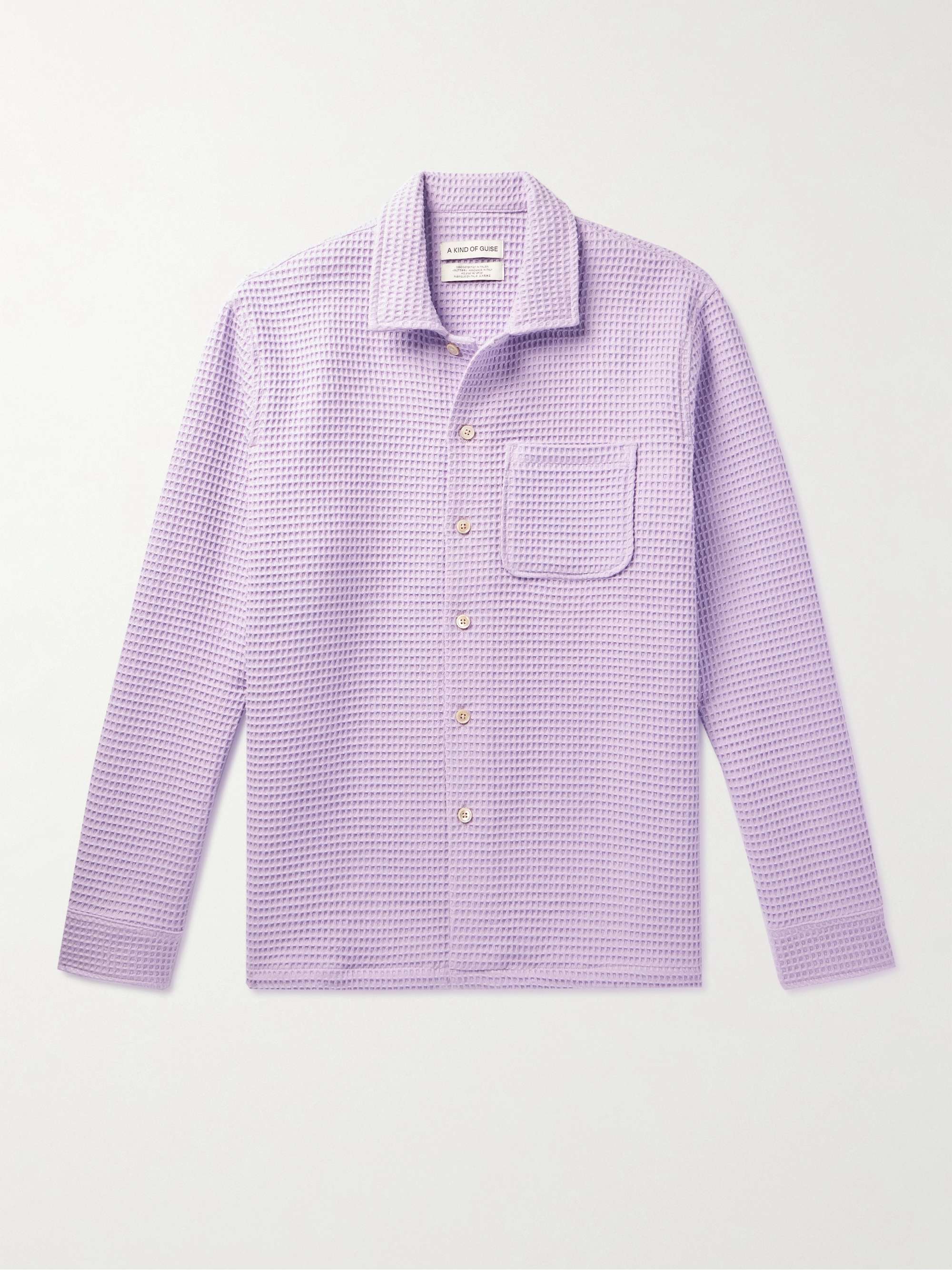 A KIND OF GUISE Atrato Waffle-Knit Cotton Shirt