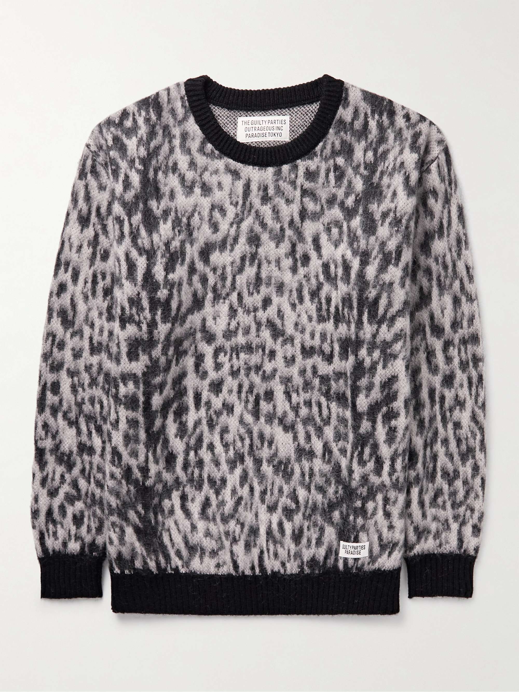 WACKO MARIA Leopard-Jacquard Sweater for Men | MR PORTER