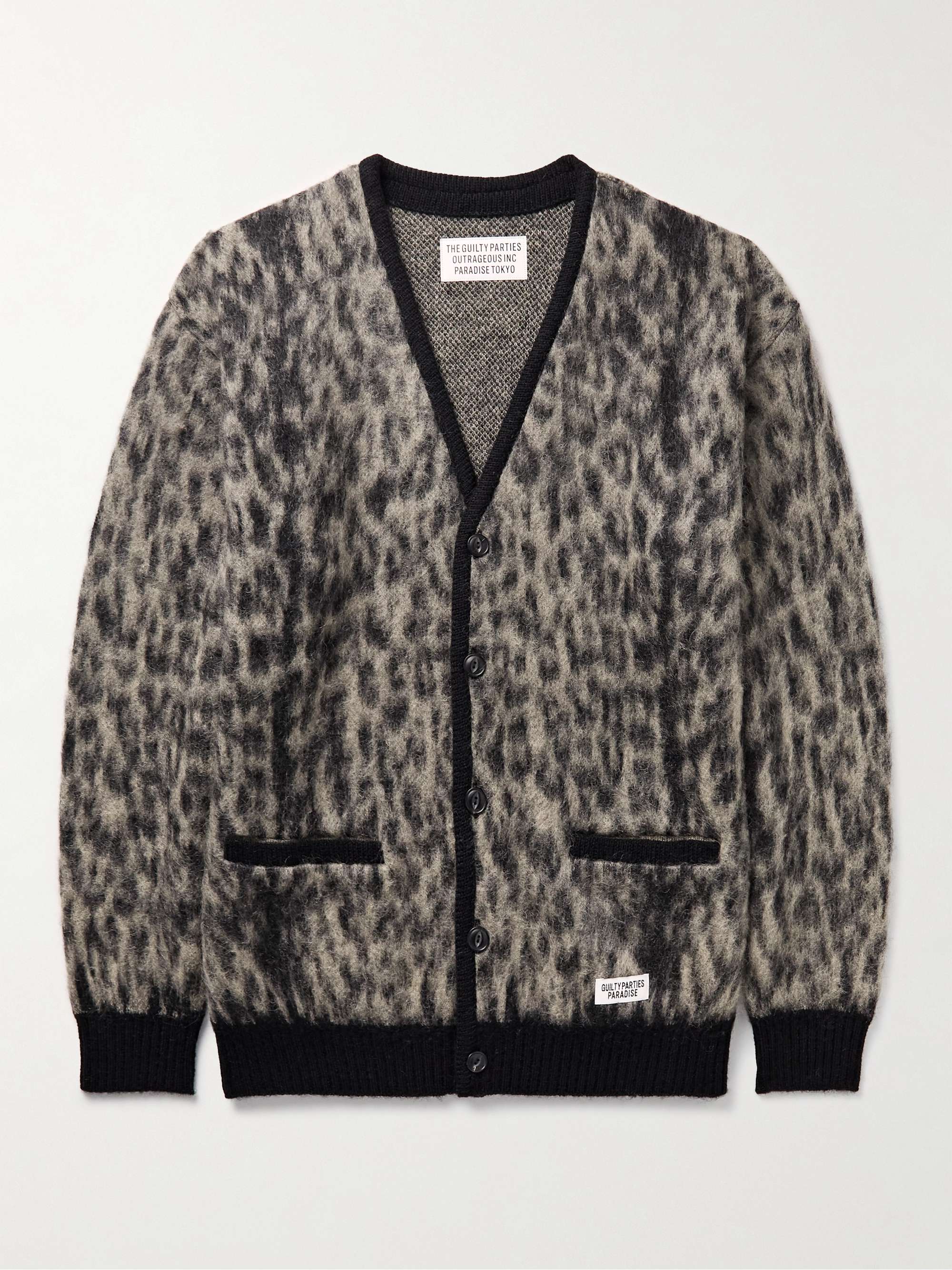 価格交渉可WACKO MARIA LEOPARD MOHAIR CARDIGAN