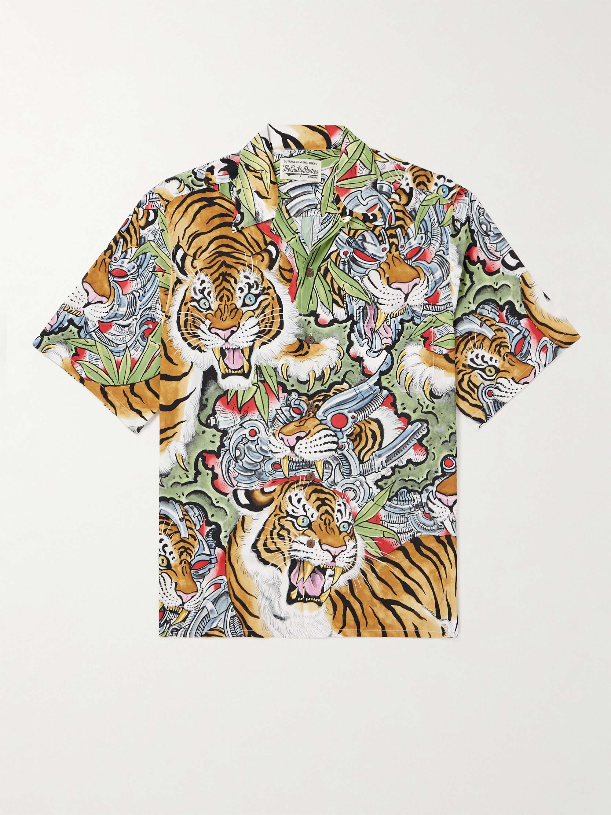 WACKO MARIA + Tim Lehi Camp-Collar Printed Woven Shirt for Men