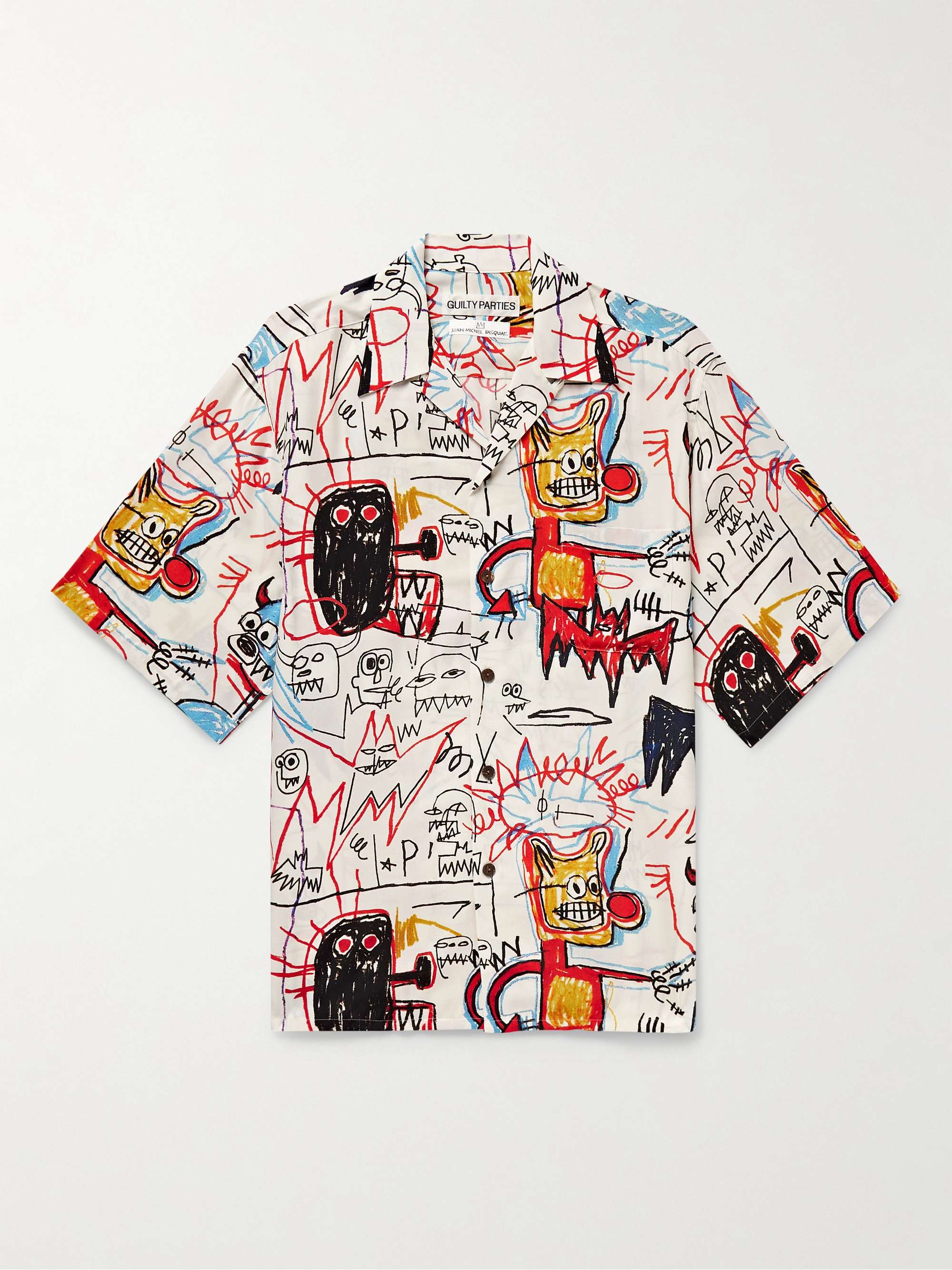 + Jean Michel Basquiat Convertible-Collar Printed Woven Shirt
