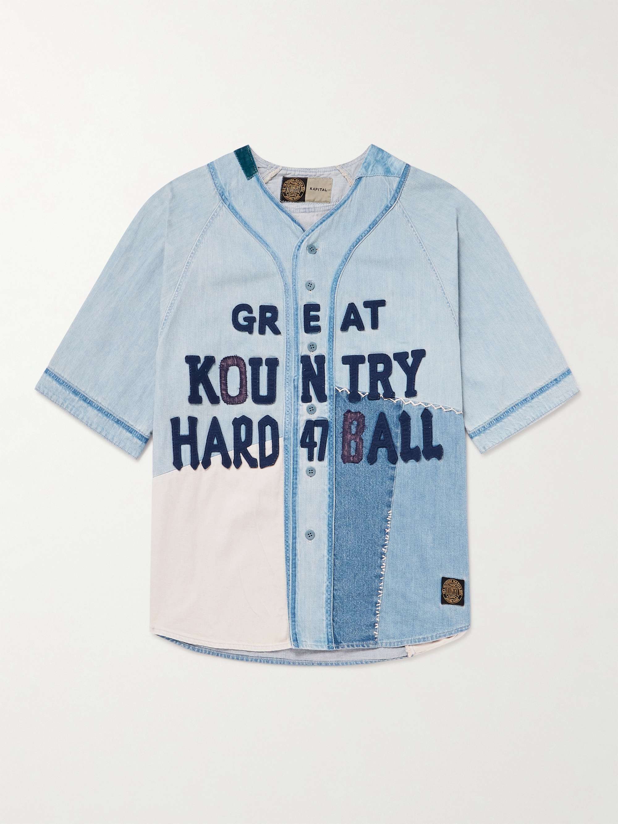 denim baseball shirt