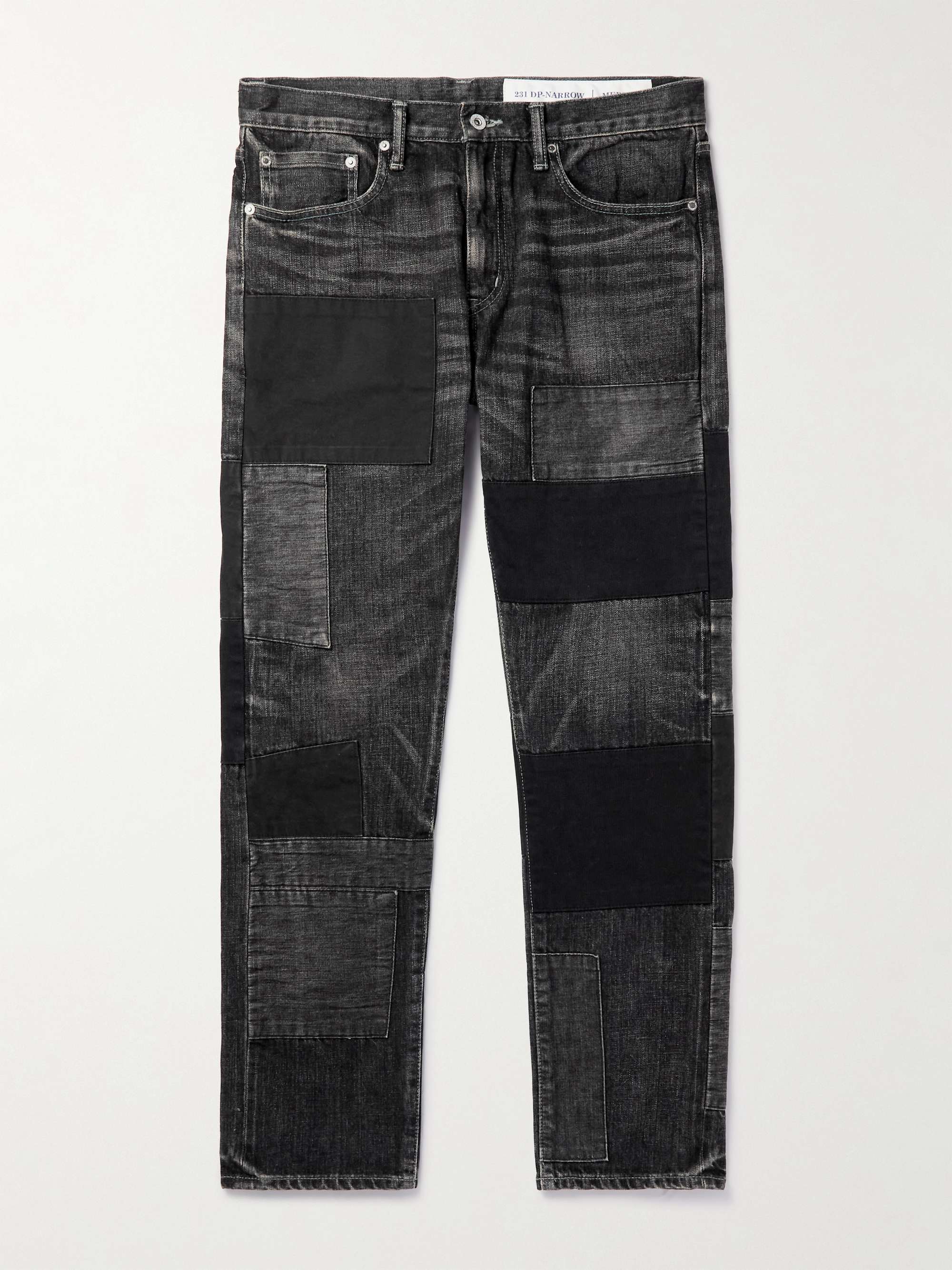 patchwork denim pants