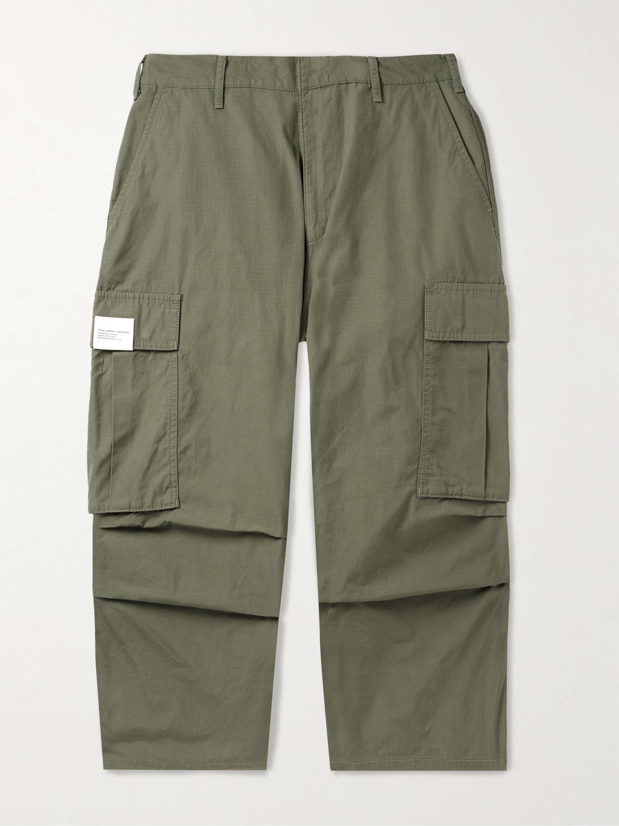 Wide-Leg Cotton-Ripstop Cargo Trousers