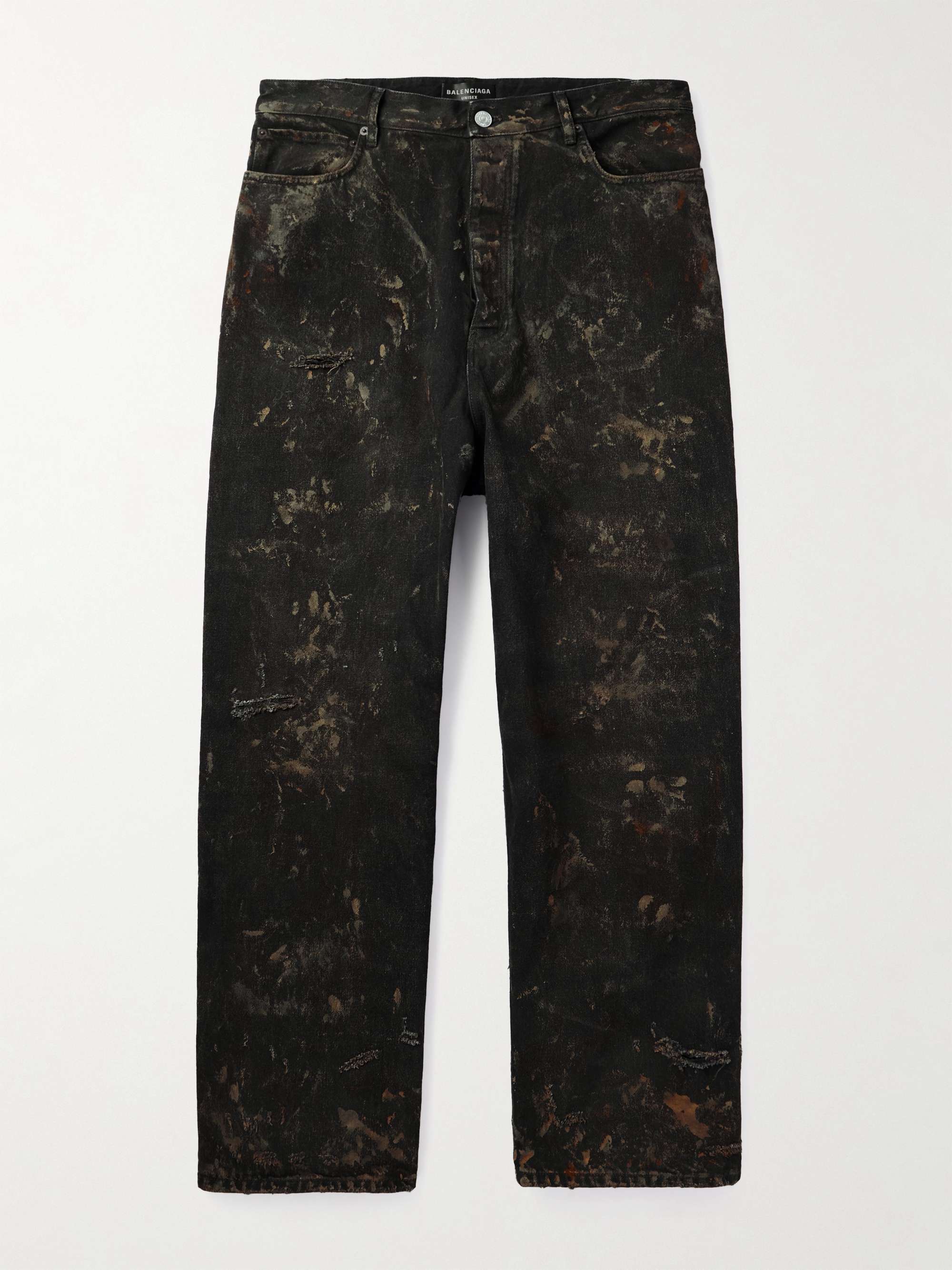 BALENCIAGA Super Destroyed Wide-Leg Jeans for Men | MR PORTER