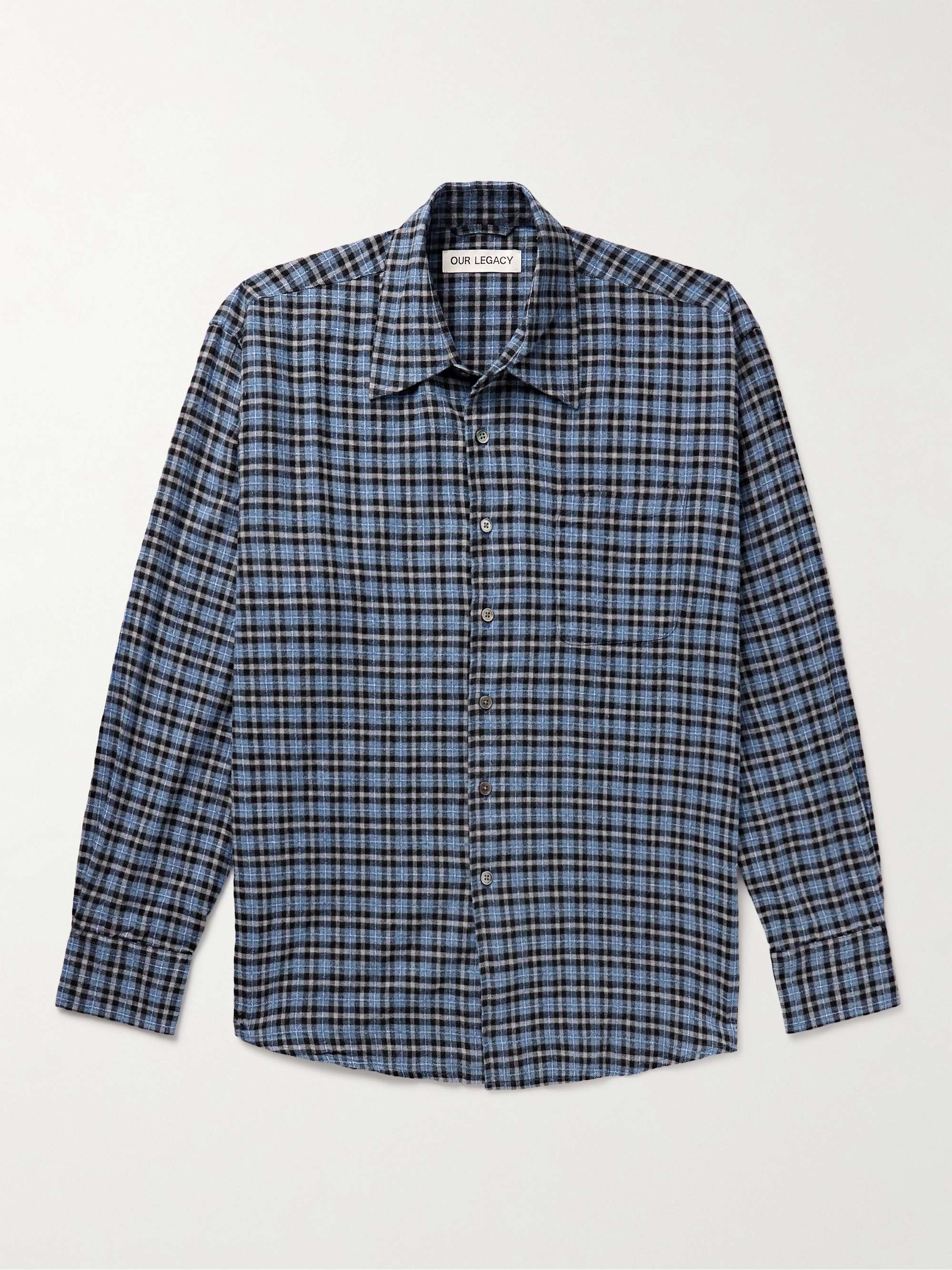 Above Checked Cotton-Blend Flannel Shirt
