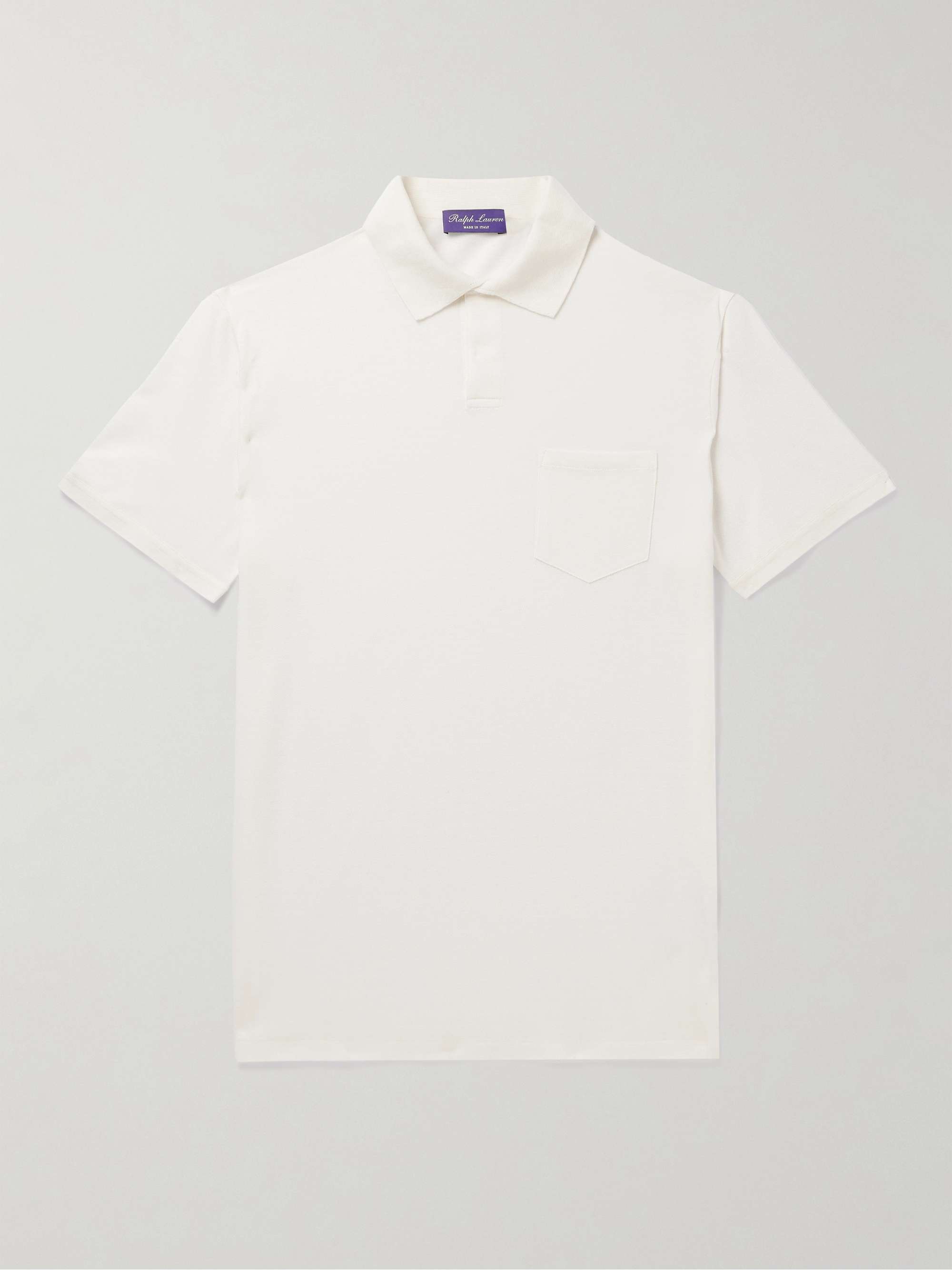RALPH LAUREN PURPLE LABEL Cotton-Blend Piqué Polo Shirt for Men