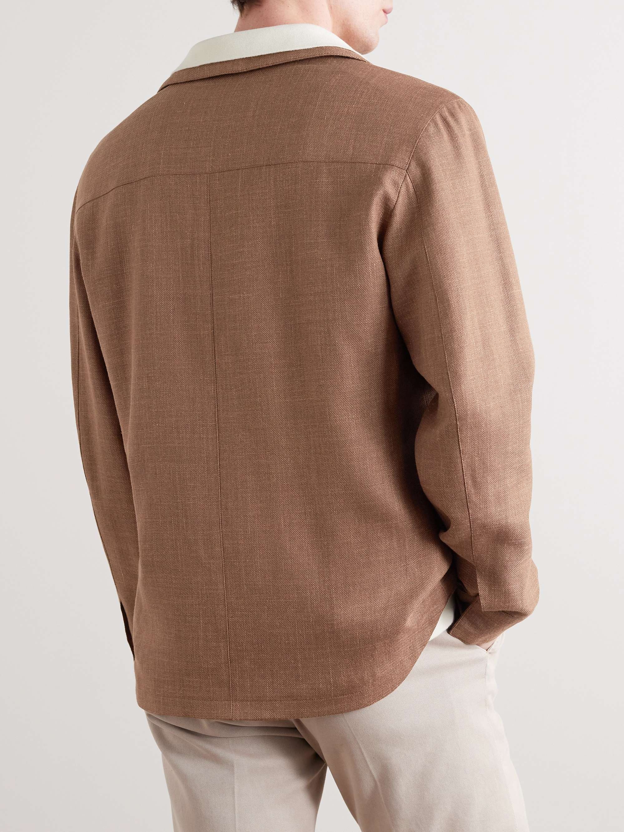 THOM SWEENEY Linen, Wool and Silk-Blend Jacket