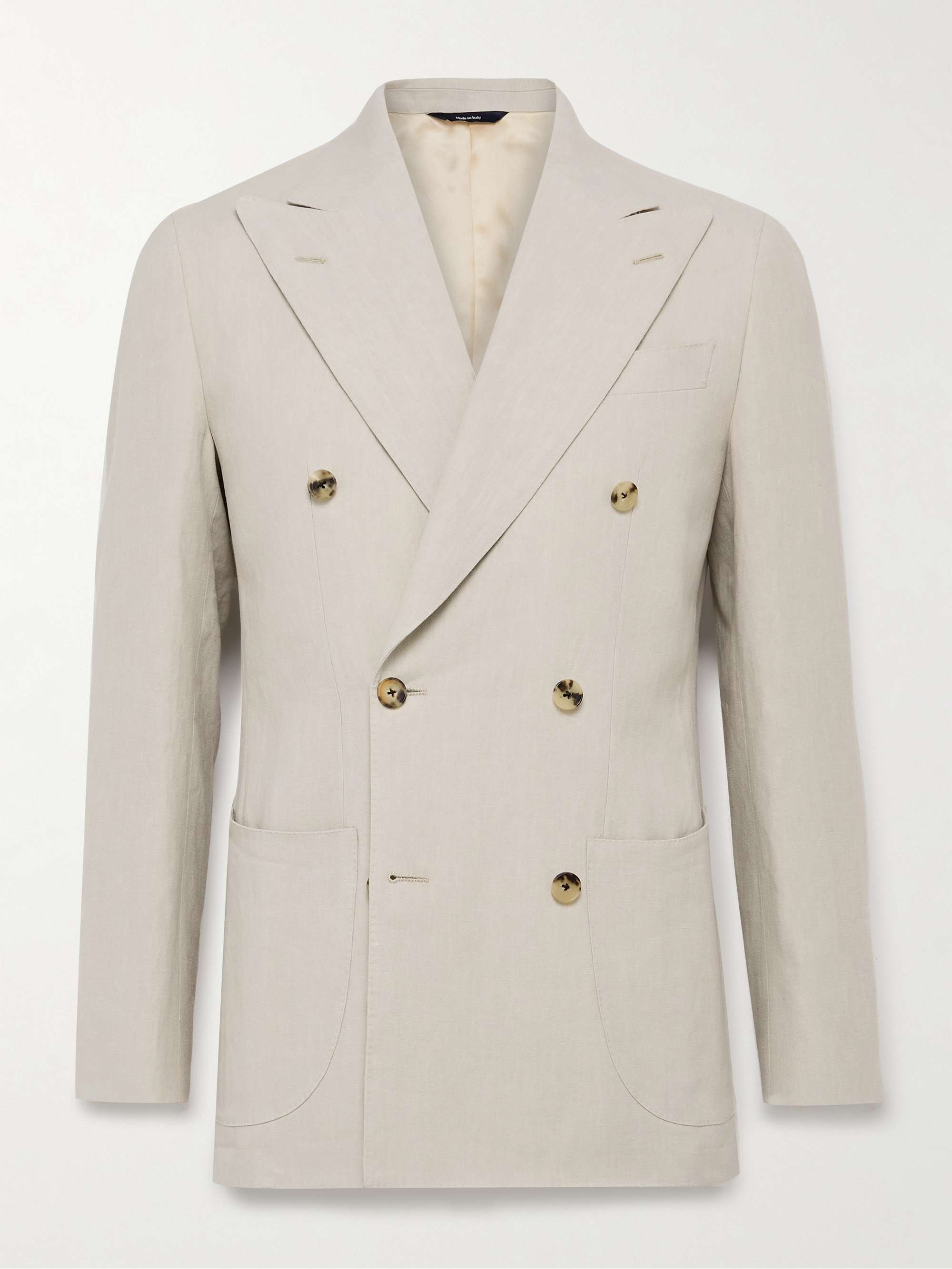 Buy Men Double Breasted Coat Double Breasted Office Blazer Ivory