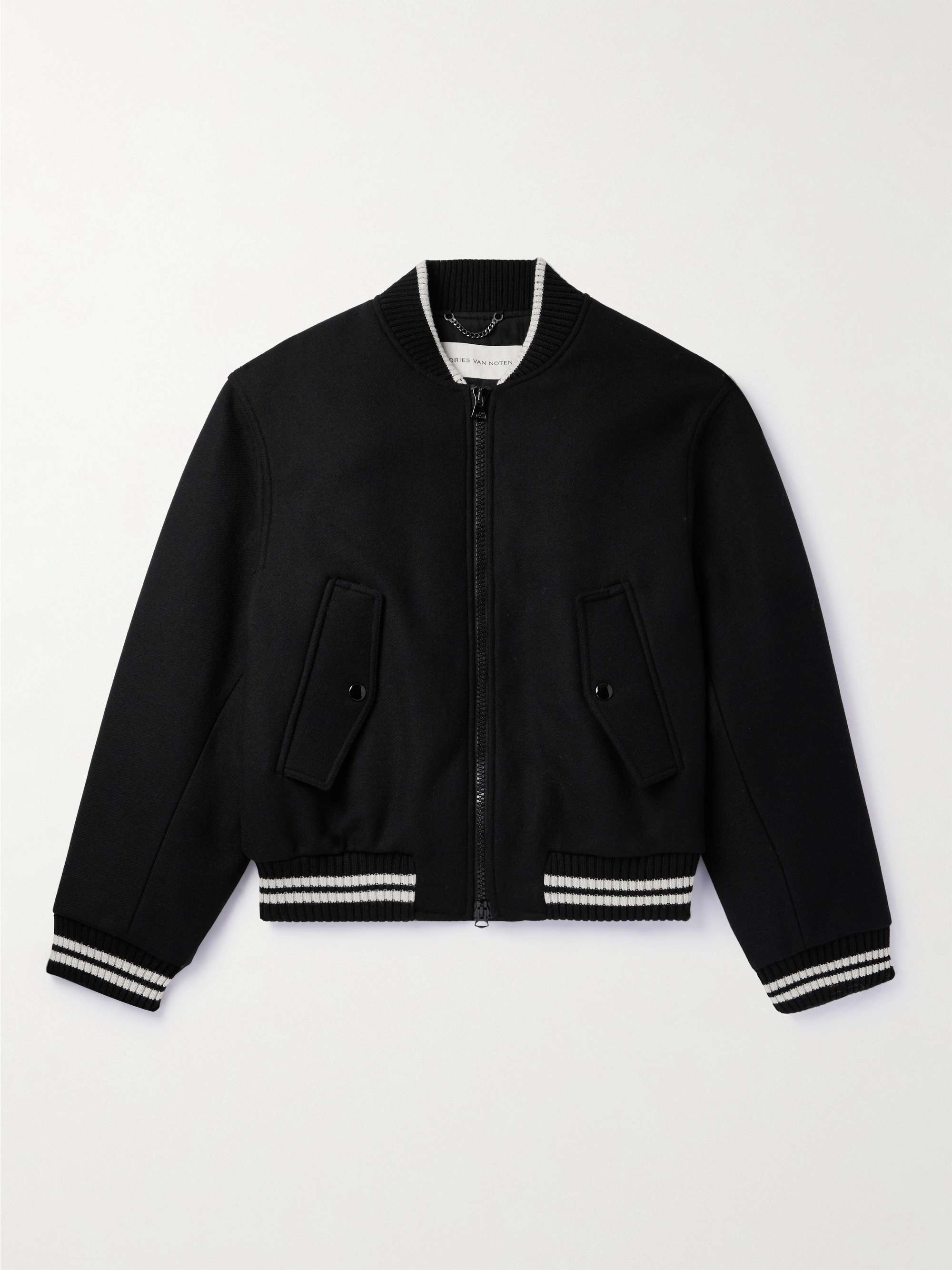 DRIES VAN Striped Bomber Jacket for Men | MR PORTER