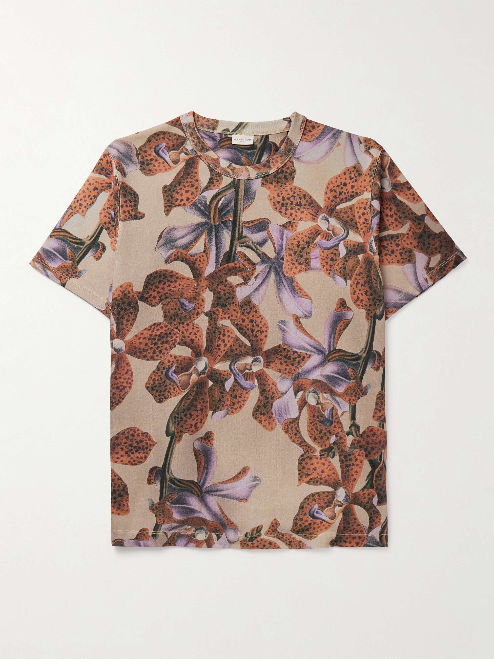 DRIES VAN NOTEN Floral-Print Cotton-Jersey T-Shirt for Men | MR PORTER
