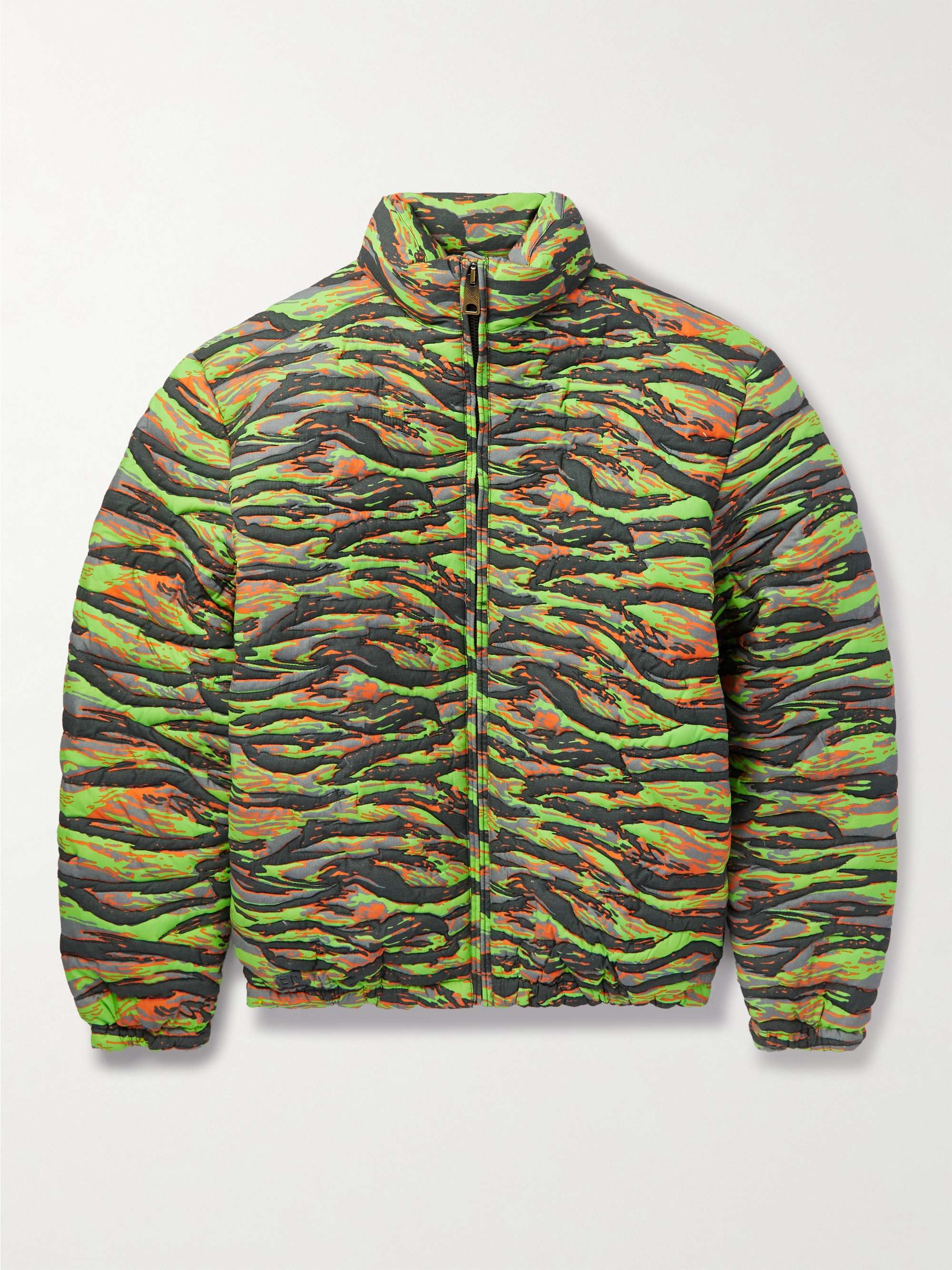 Printed Quilted Cotton-Jacquard Down Jacket