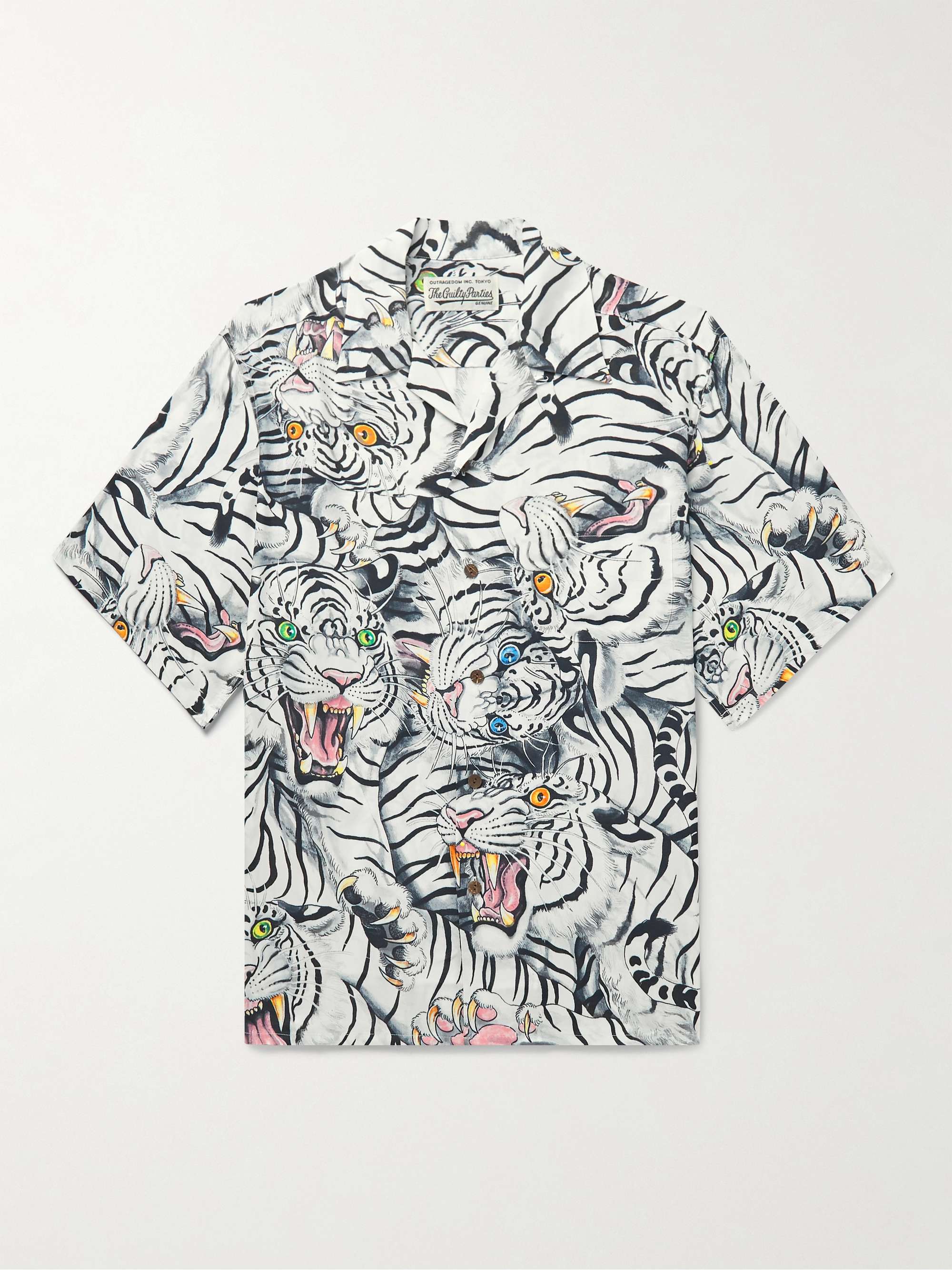 + Tim Lehi Convertible-Collar Printed Voile Shirt