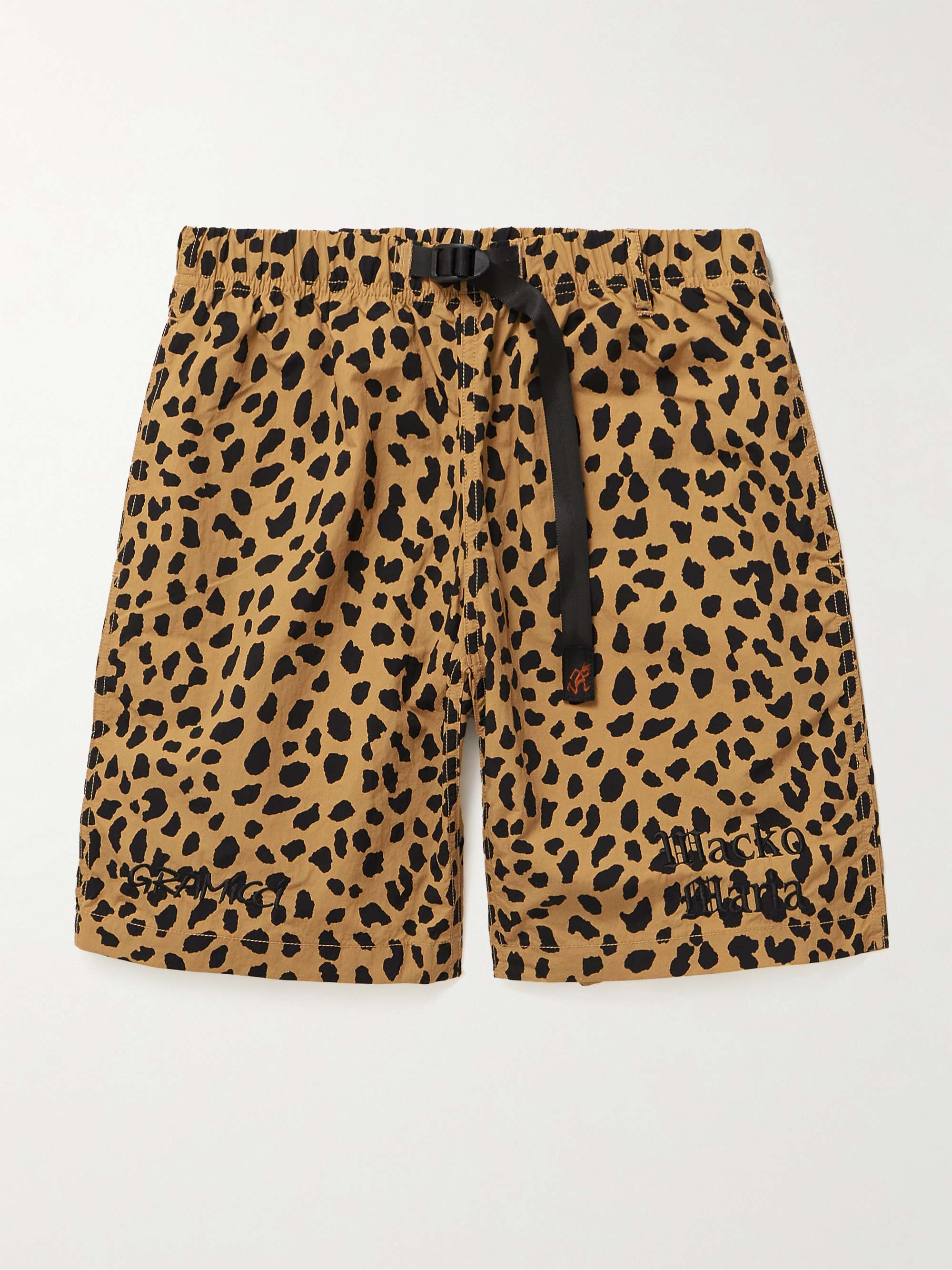 + Gramicci Straight-Leg Belted Leopard-Print Nylon Shorts