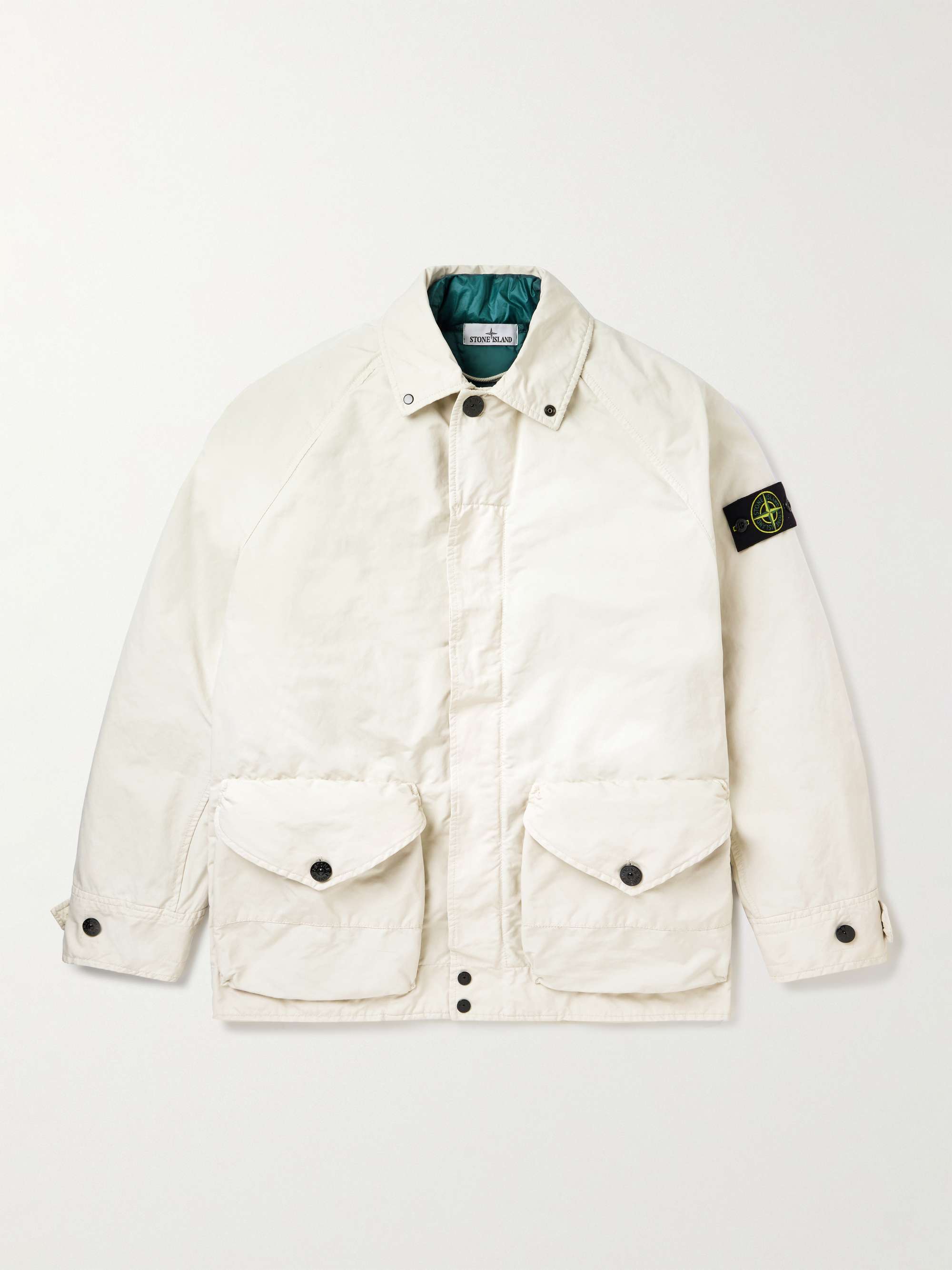 Navy Logo-patch quilted down gilet, Stone Island