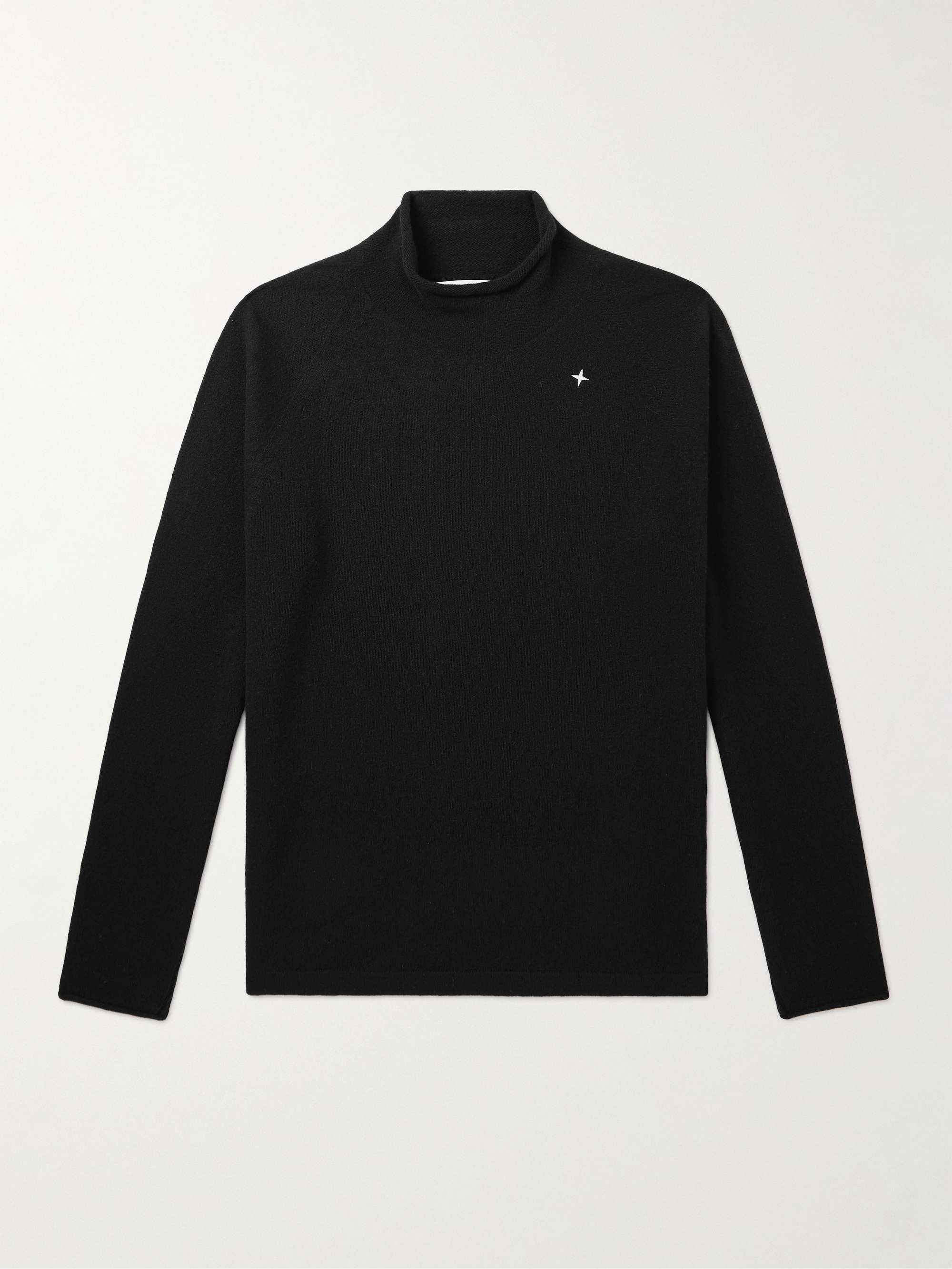 STONE ISLAND Star Logo-Embroidered Wool-Blend Rollneck Sweater for Men | MR  PORTER