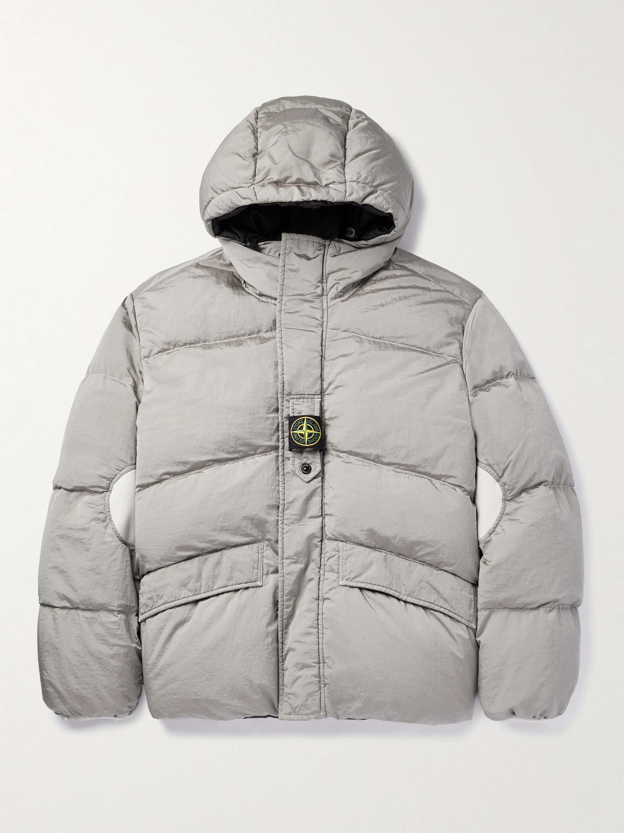 Reversible Quilted ECONYL® Nylon Metal Hooded Down Jacket