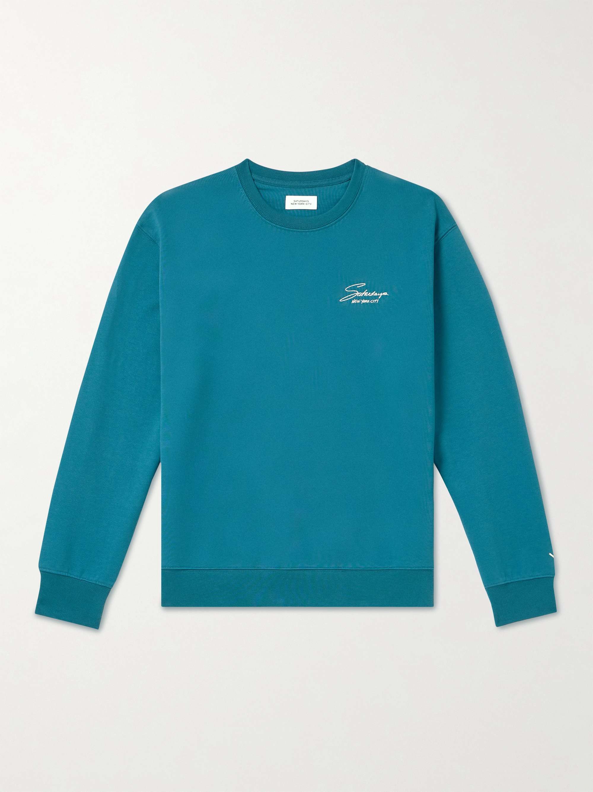 Bowery Signature Logo-Print Cotton-Jersey Sweatshirt