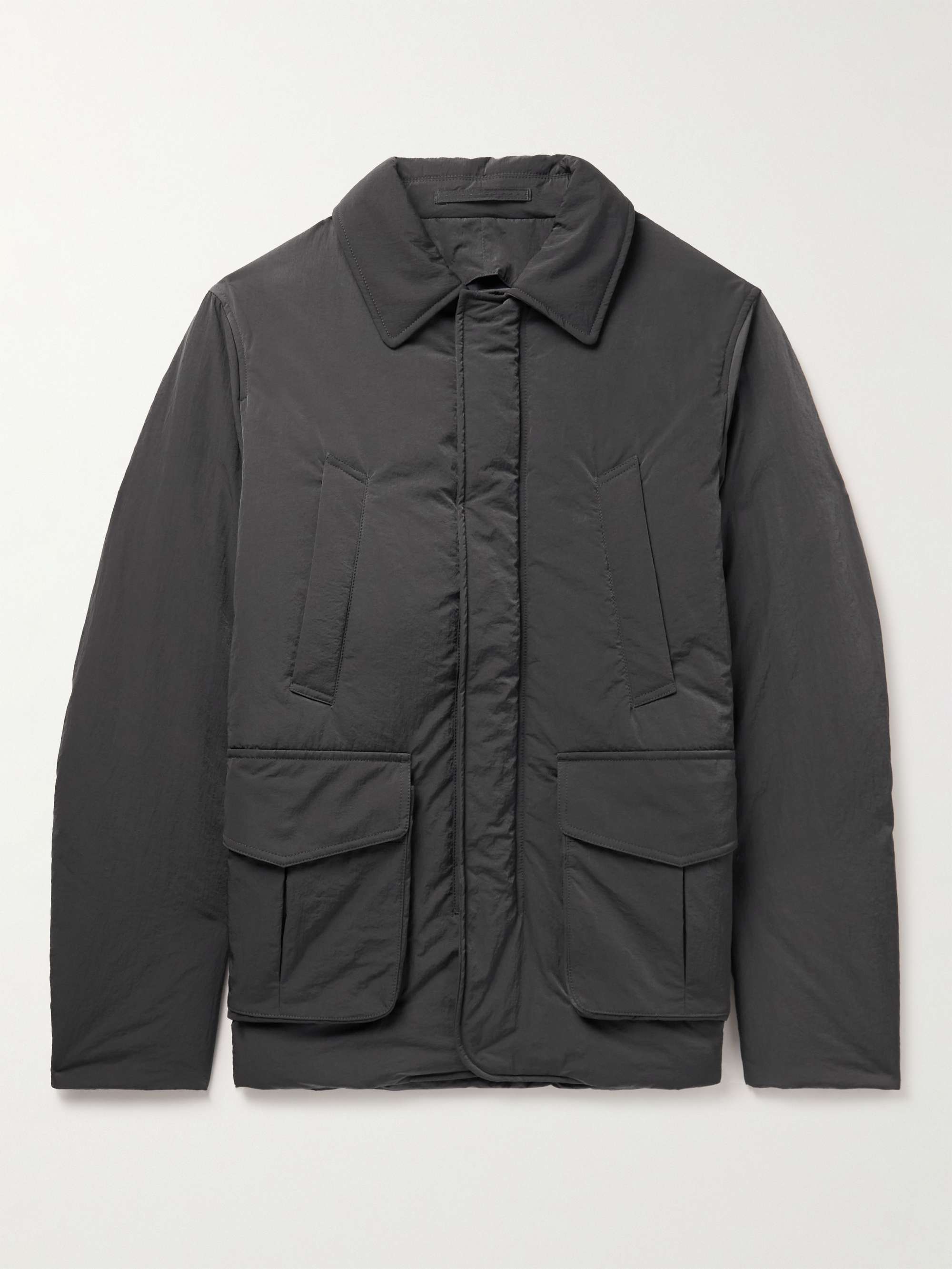 Padded Washed-Nylon Jacket