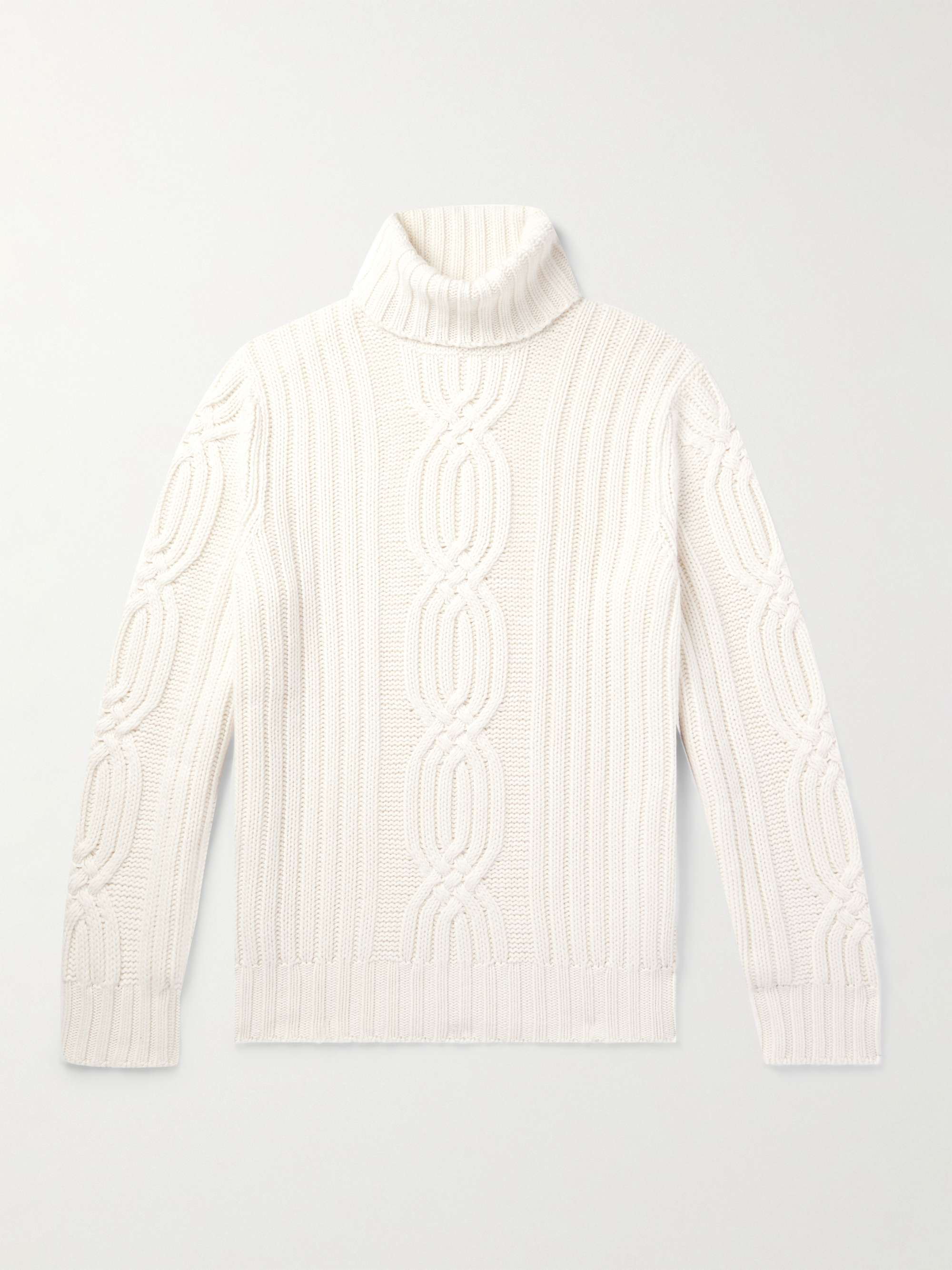 BRUNELLO CUCINELLI Slim-Fit Cable-Knit Cashmere Rollneck Sweater