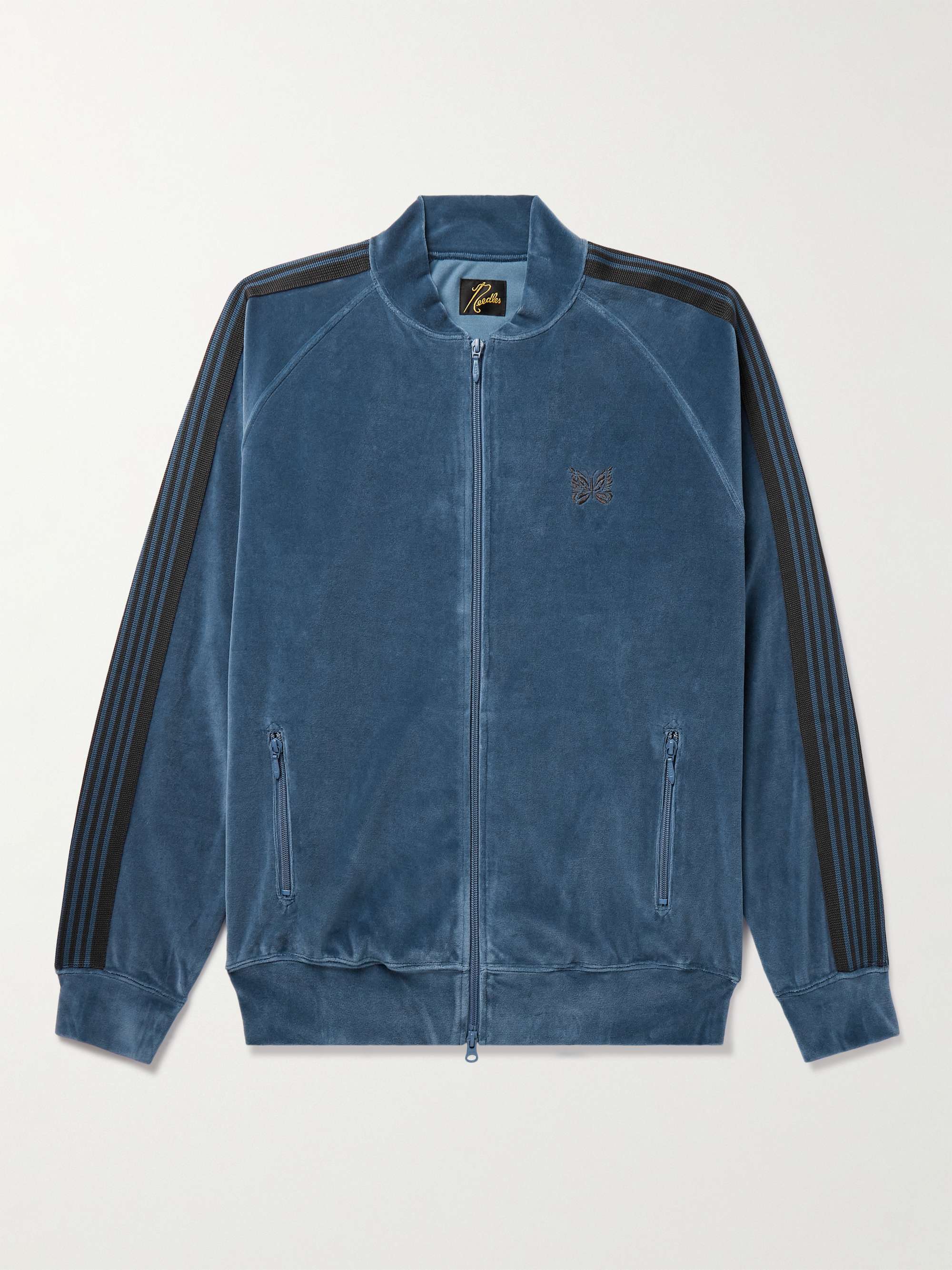 Needles Track jacket velour - Navy