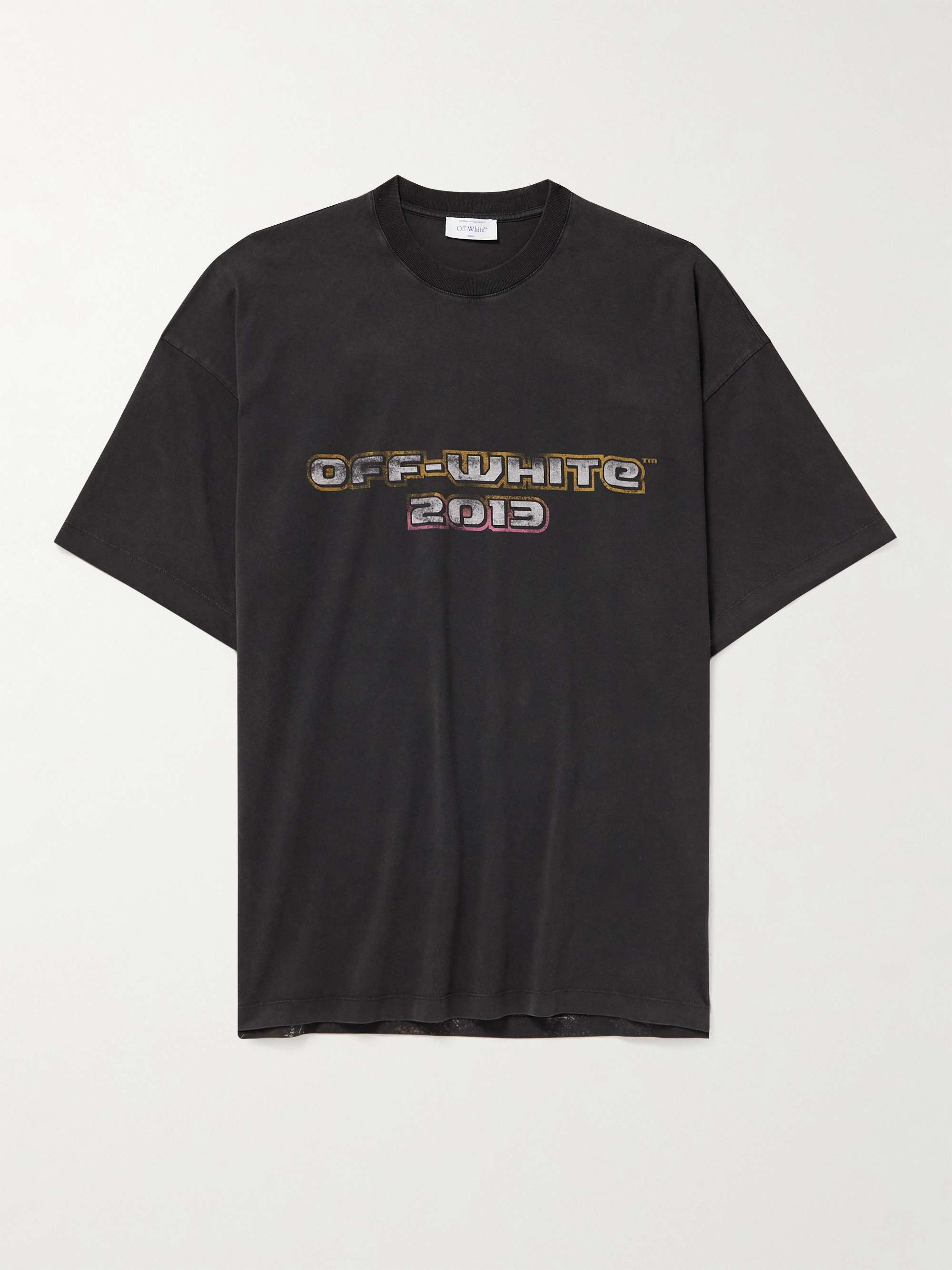 Off White cotton t-shirt with logo