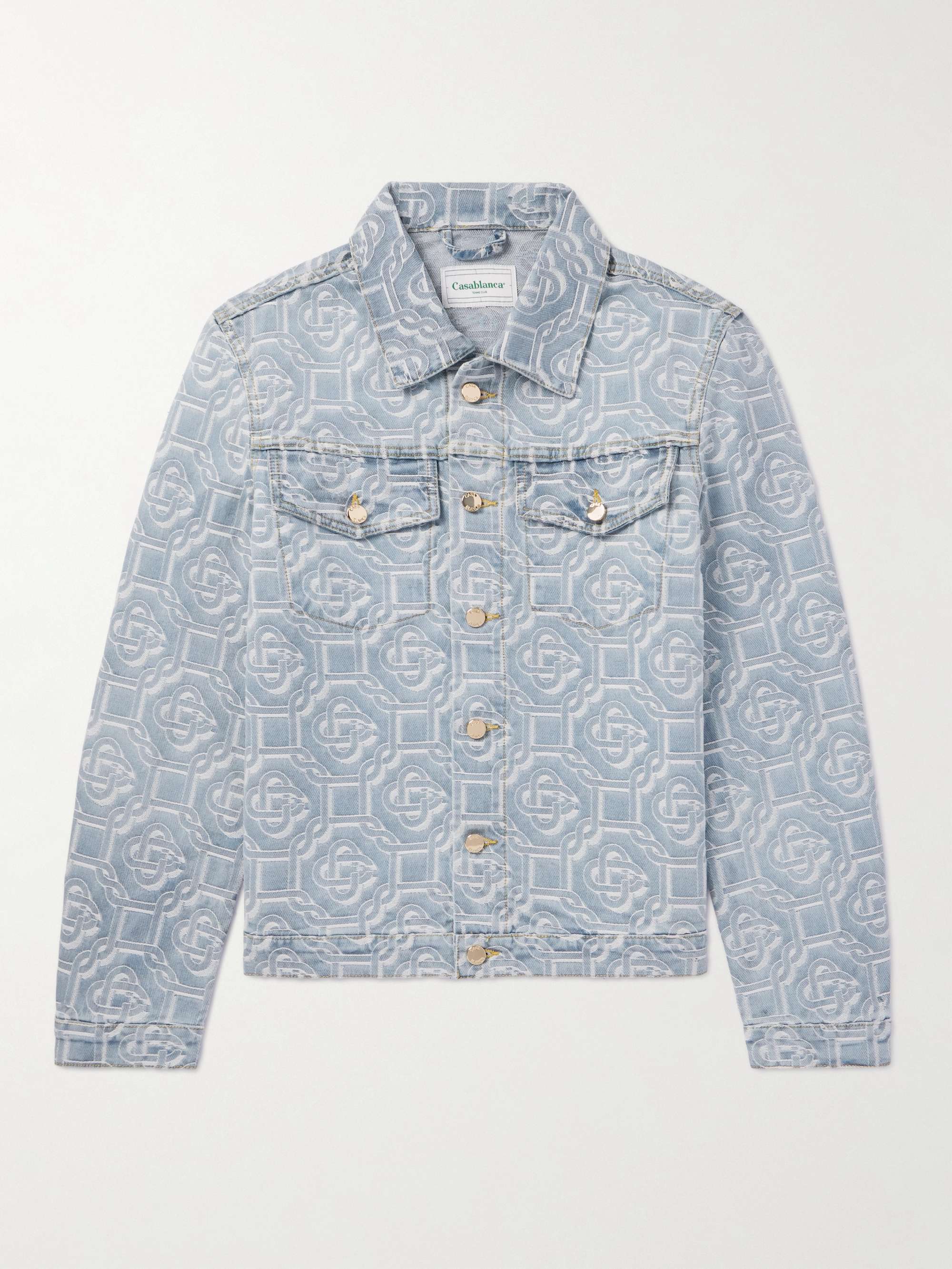 CASABLANCA Embroidered Denim Jacket for Men