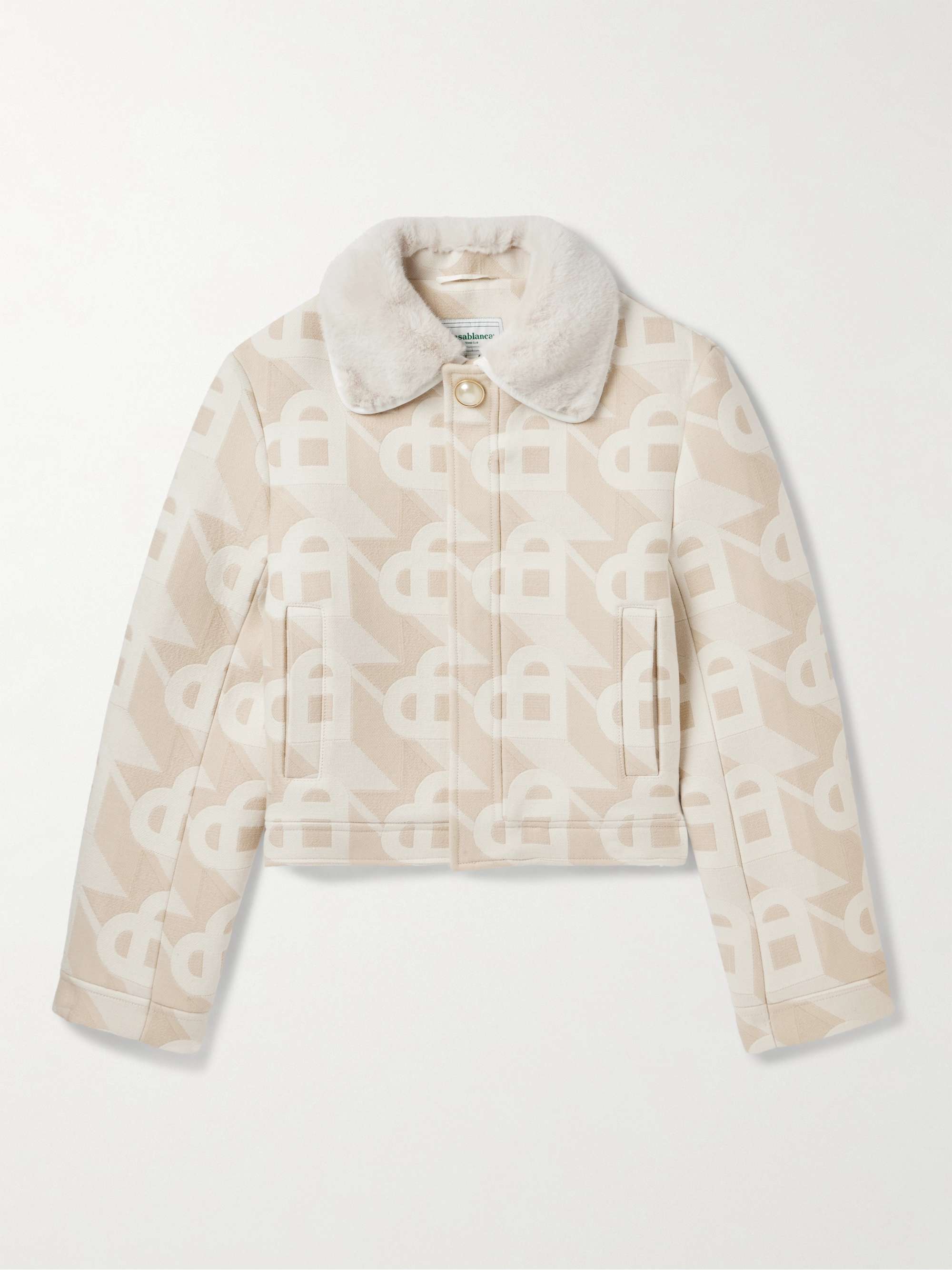 Casablanca Logo-Jacquard Bomber Jacket