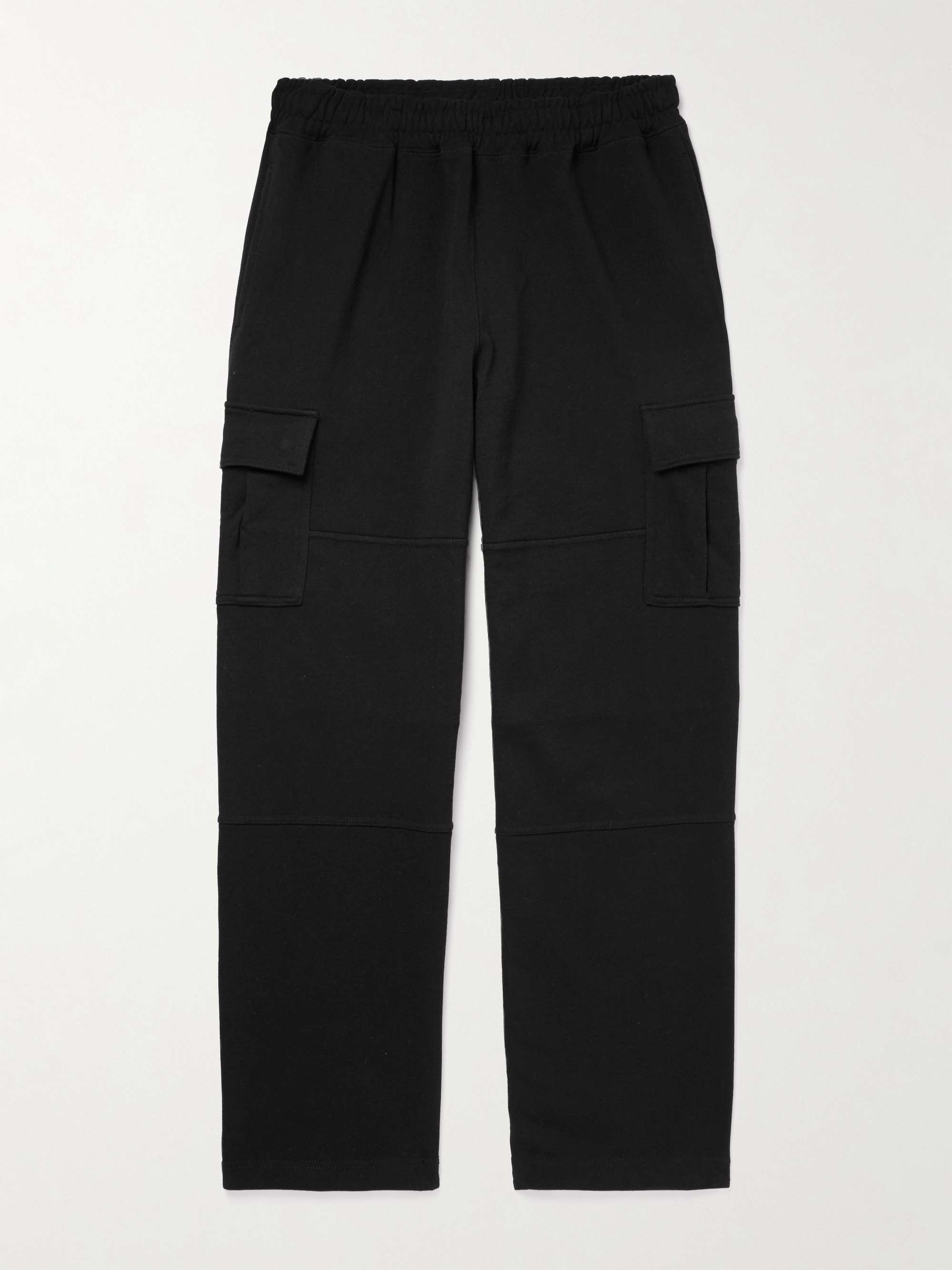 Straight-Leg Cotton-Jersey Cargo Sweatpants