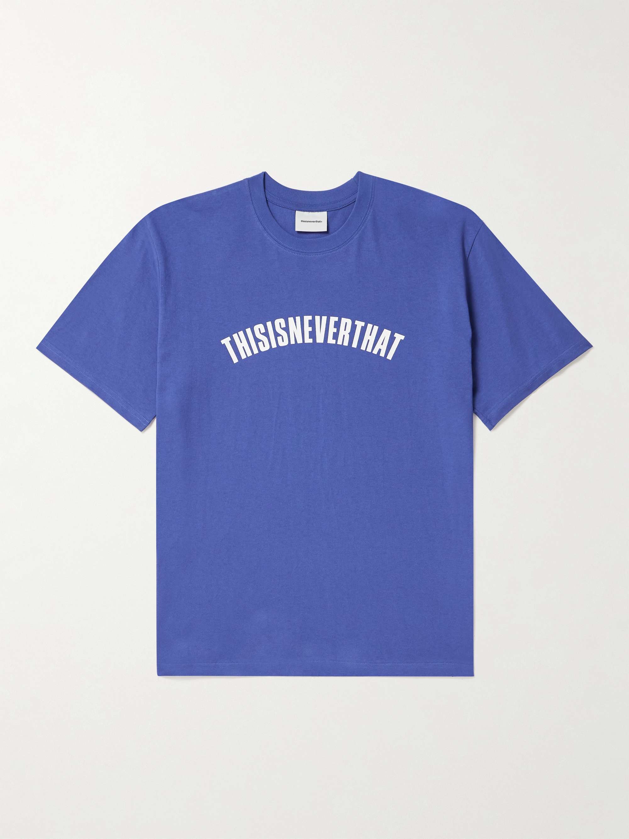 コットンジャージー Tシャツ ロゴプリント入り