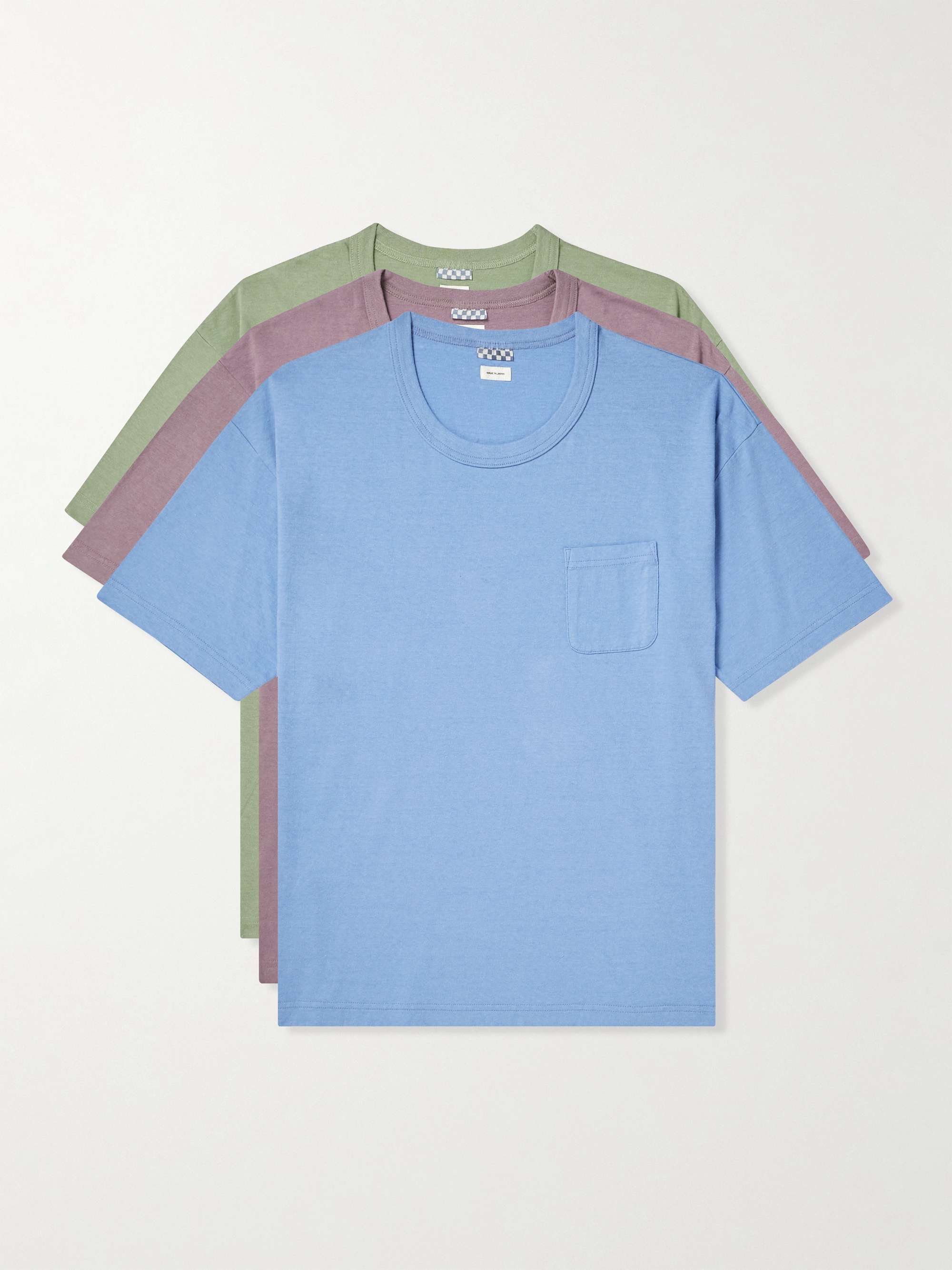 VISVIM Sublig Jumbo Three-Pack Cotton-Jersey T-Shirts for Men | MR