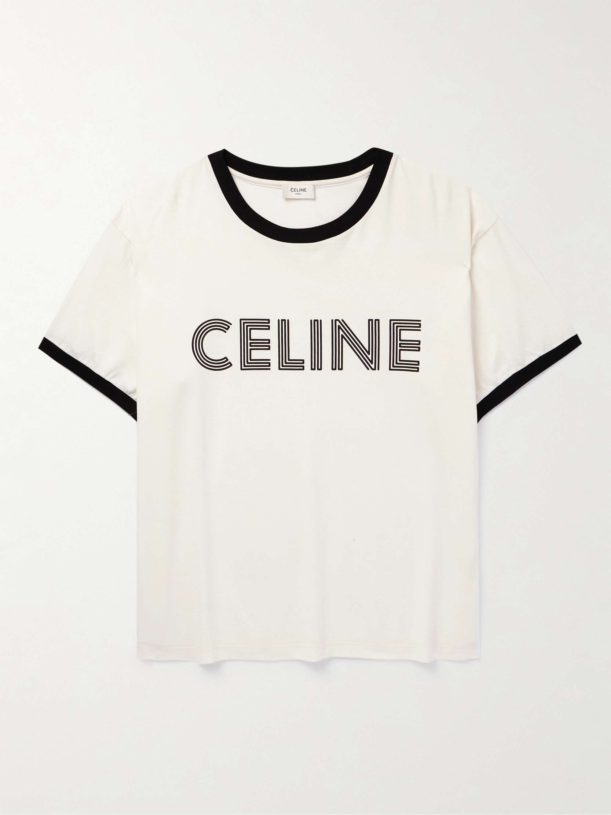 CELINE ロゴTシャツ / コットンジャージー/ホワイト