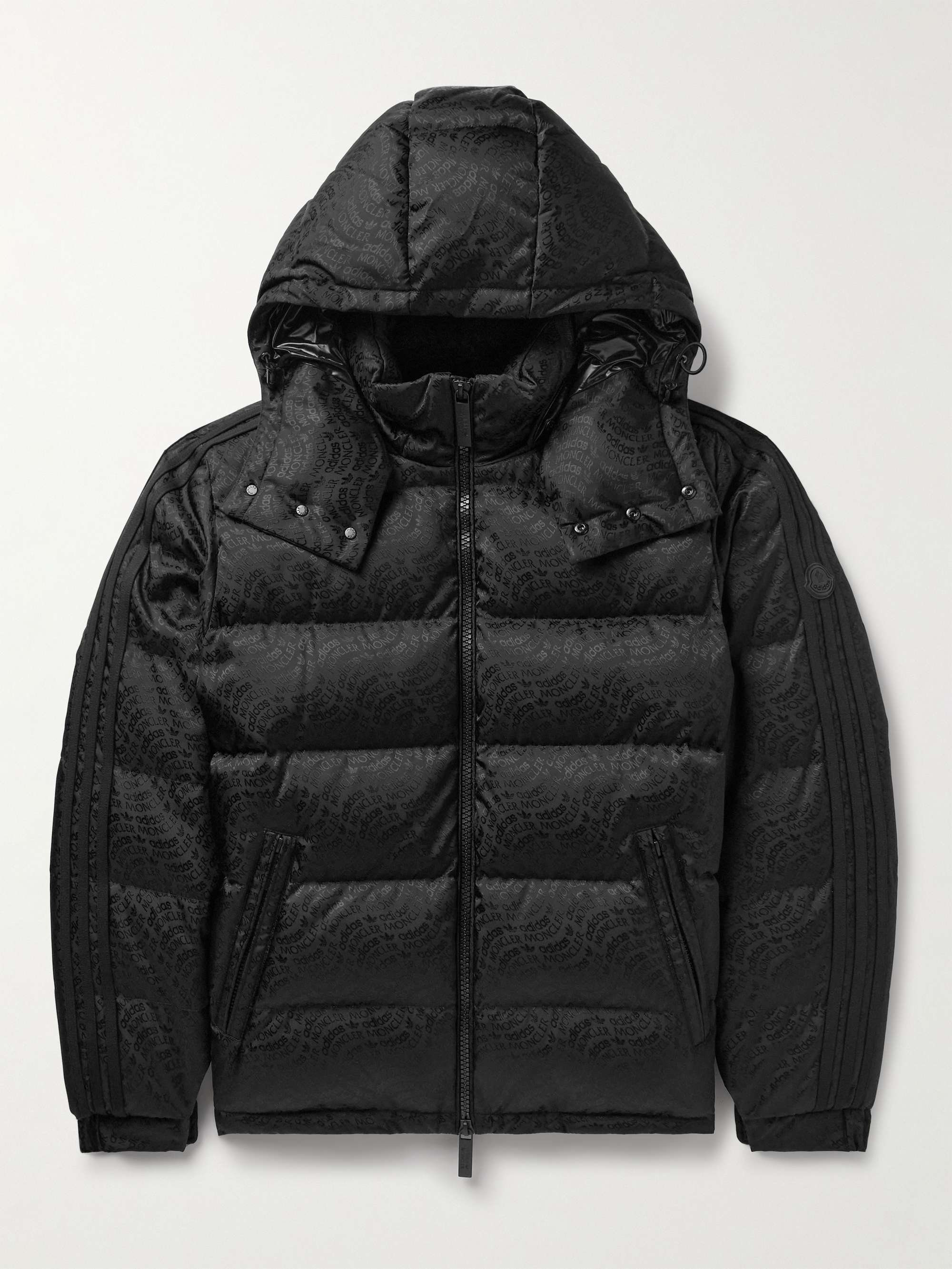 + adidas Originals Alpbach Quilted Logo-Jacquard Shell Hooded Down Jacket