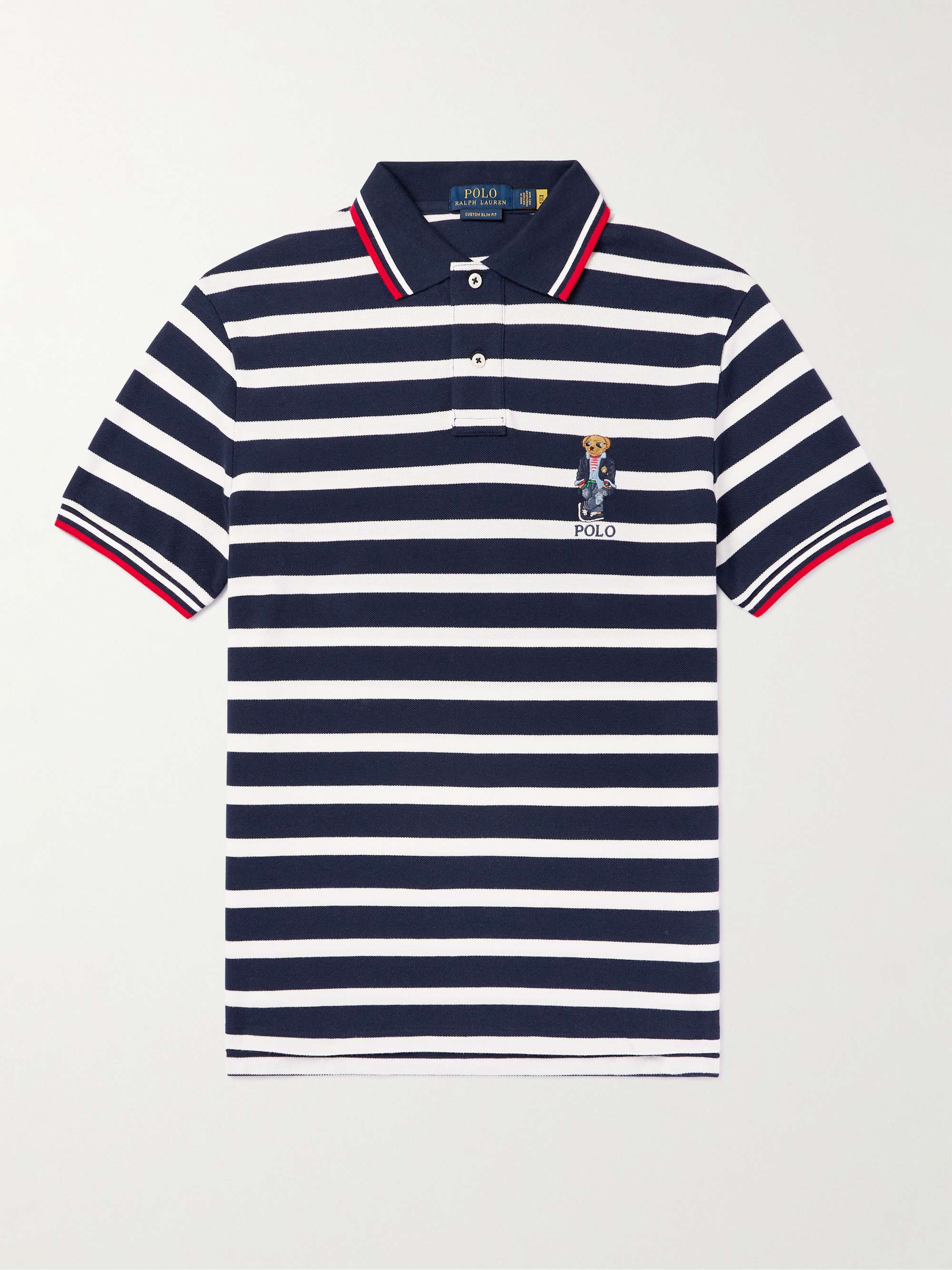 Polo Ralph Lauren men's polo shirt in slim fit cotton piqué Navy