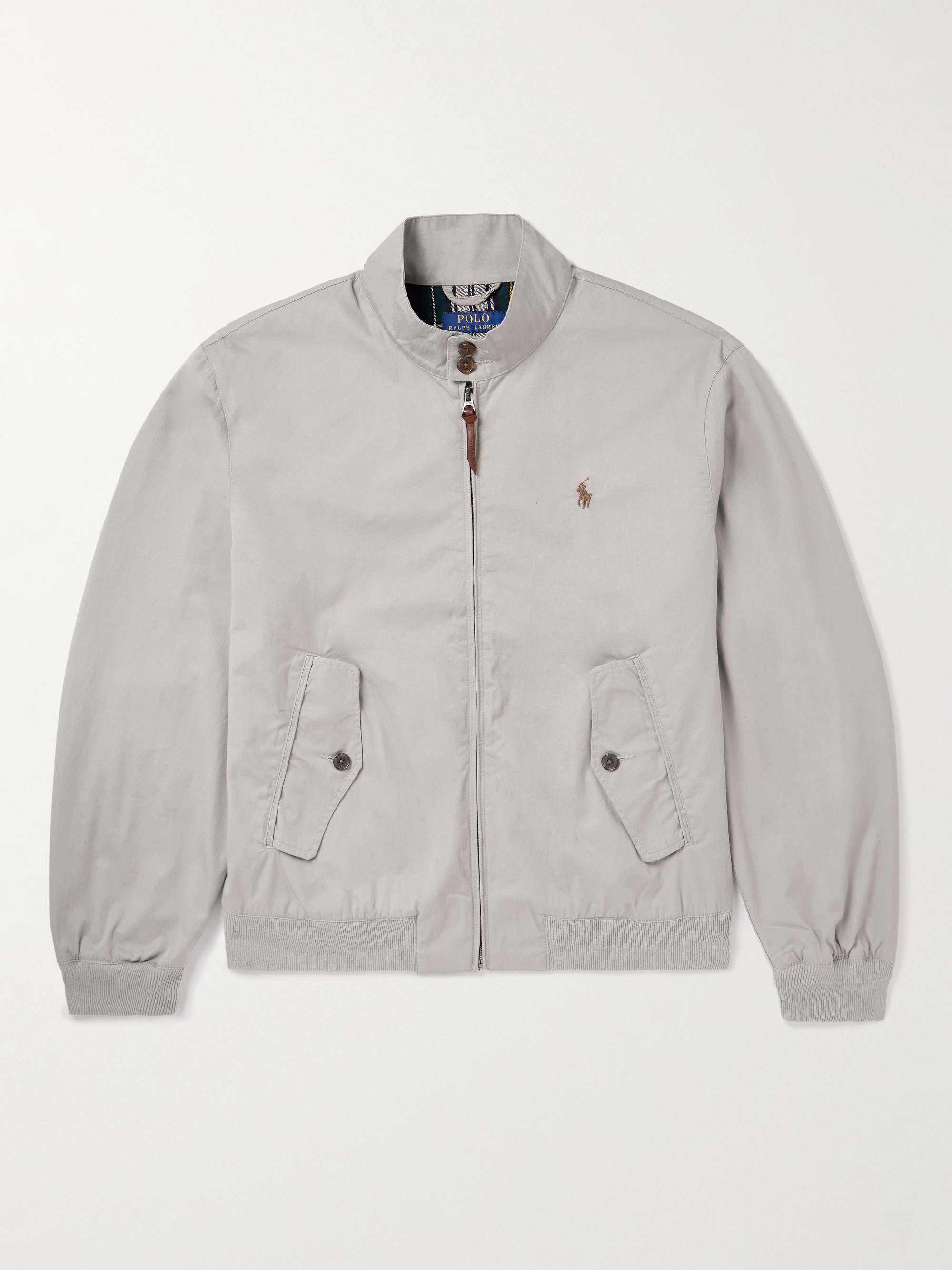 Logo-Embroidered Cotton-Twill Bomber Jacket