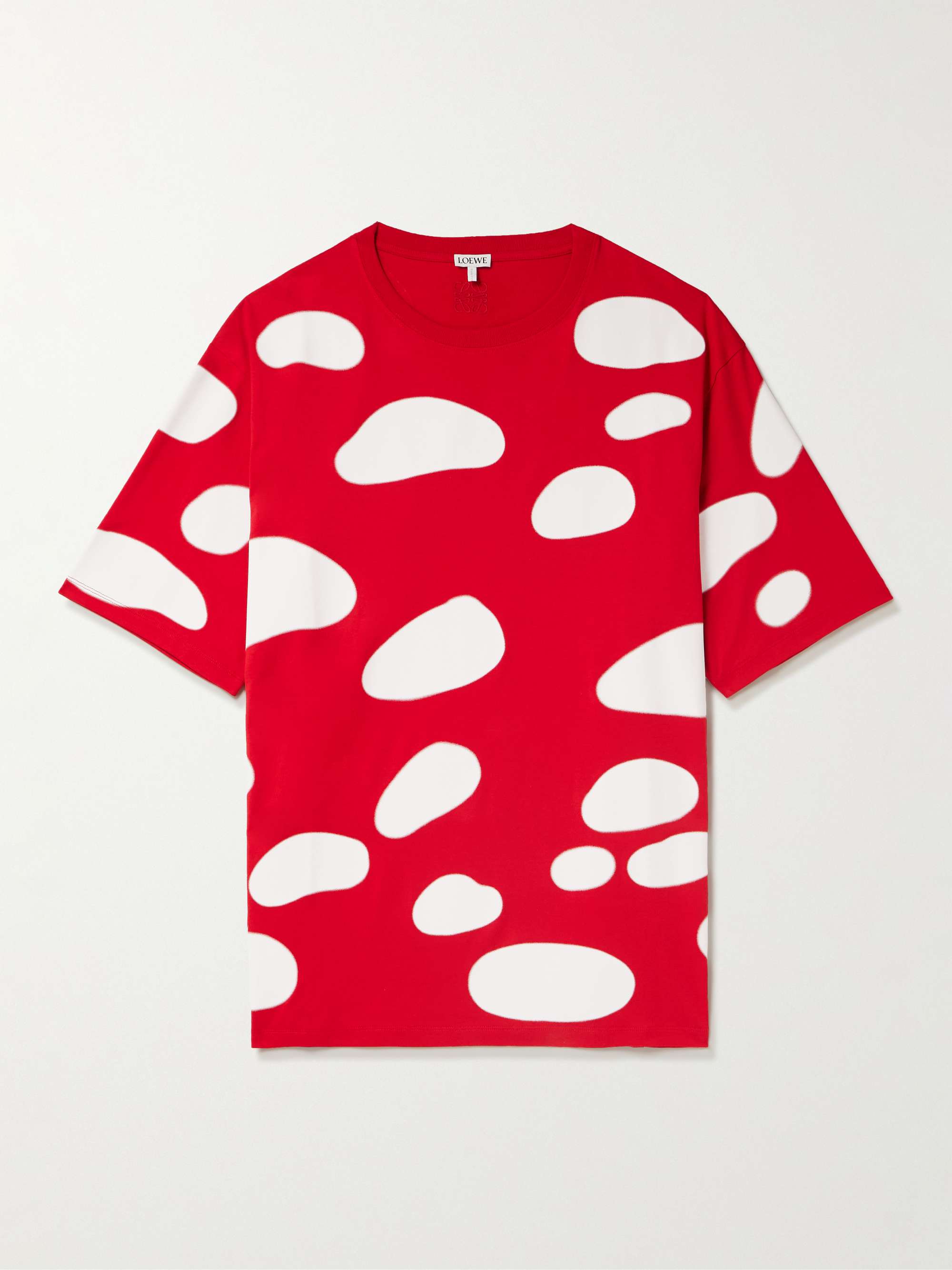 Loewe - Men - Oversized Printed Cotton-jersey T-Shirt Red - L