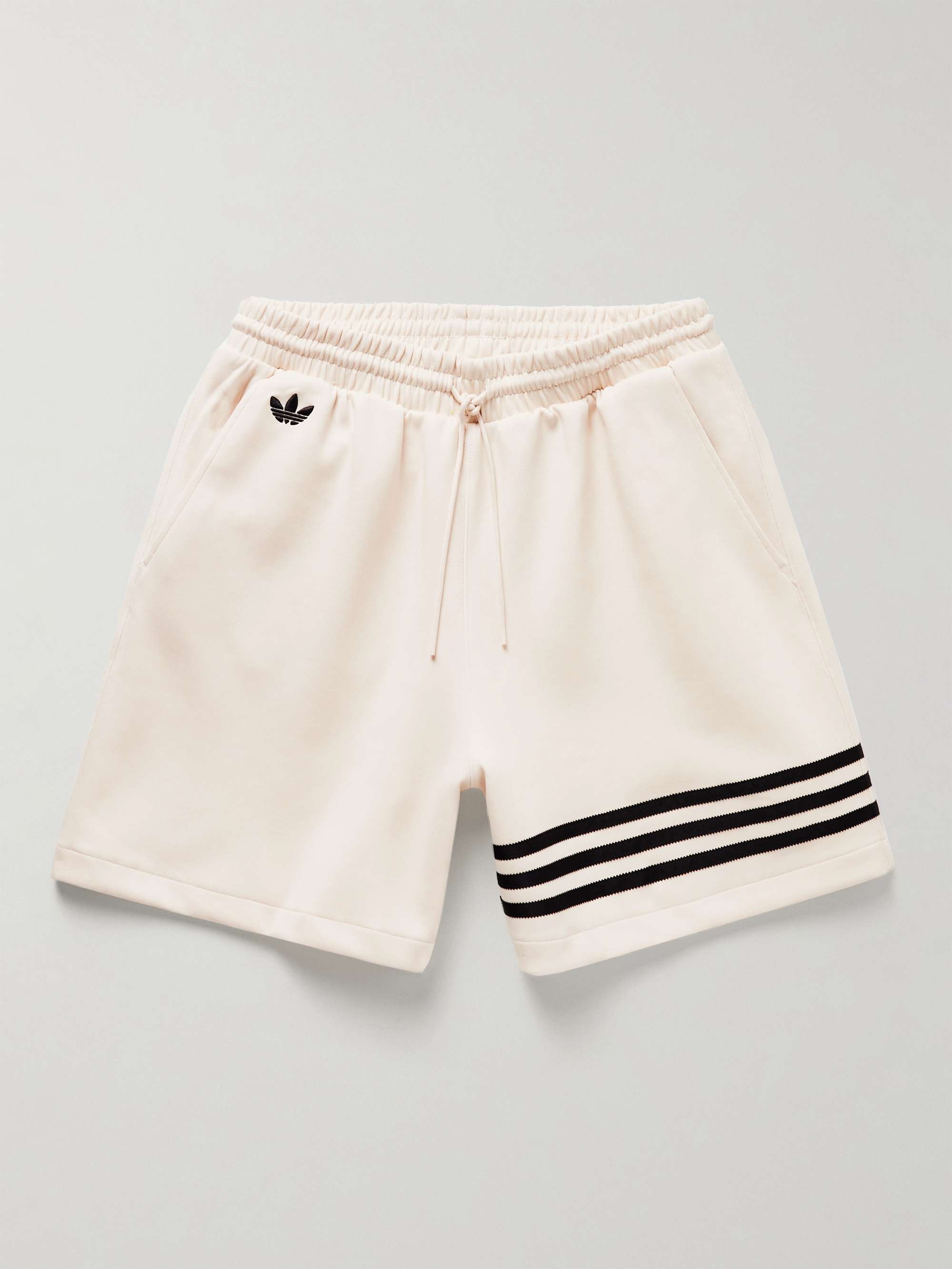 ADIDAS ORIGINALS Striped Cotton-Blend Drawstring Shorts for Men | MR PORTER