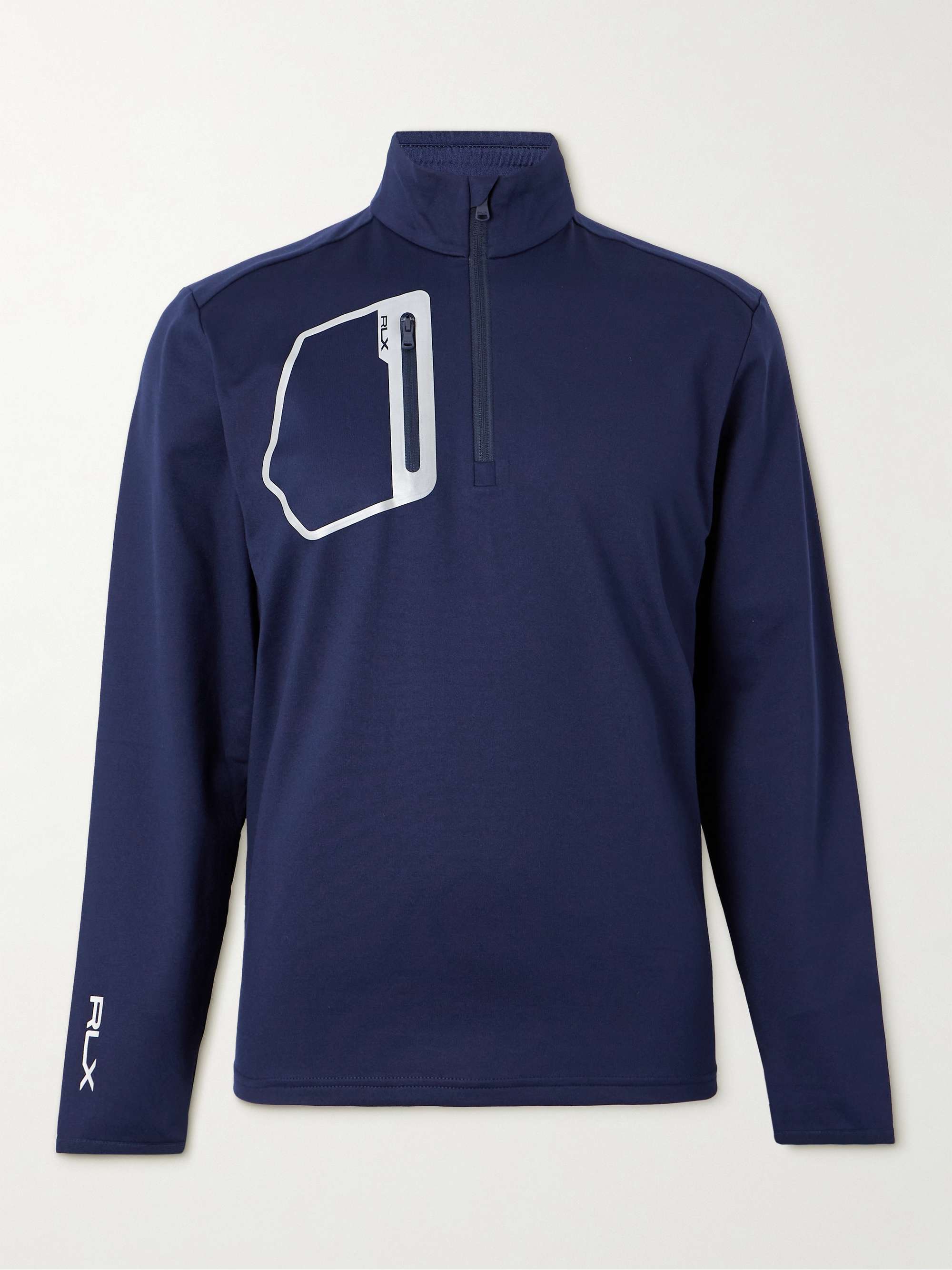 Stretch Recycled-Jersey Half-Zip Golf Top