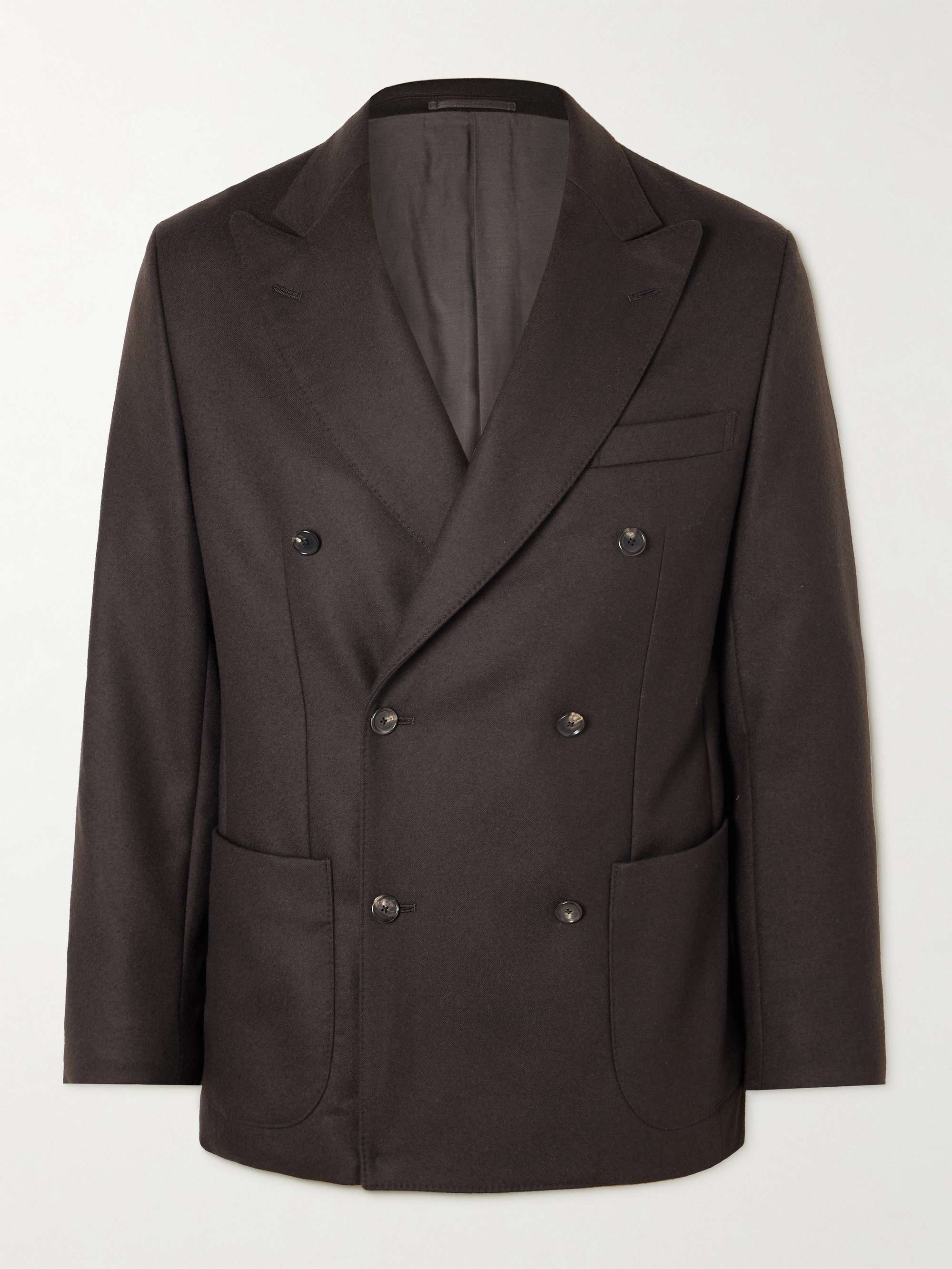 + Throwing Fits Double-Breasted Wool Suit Jacket