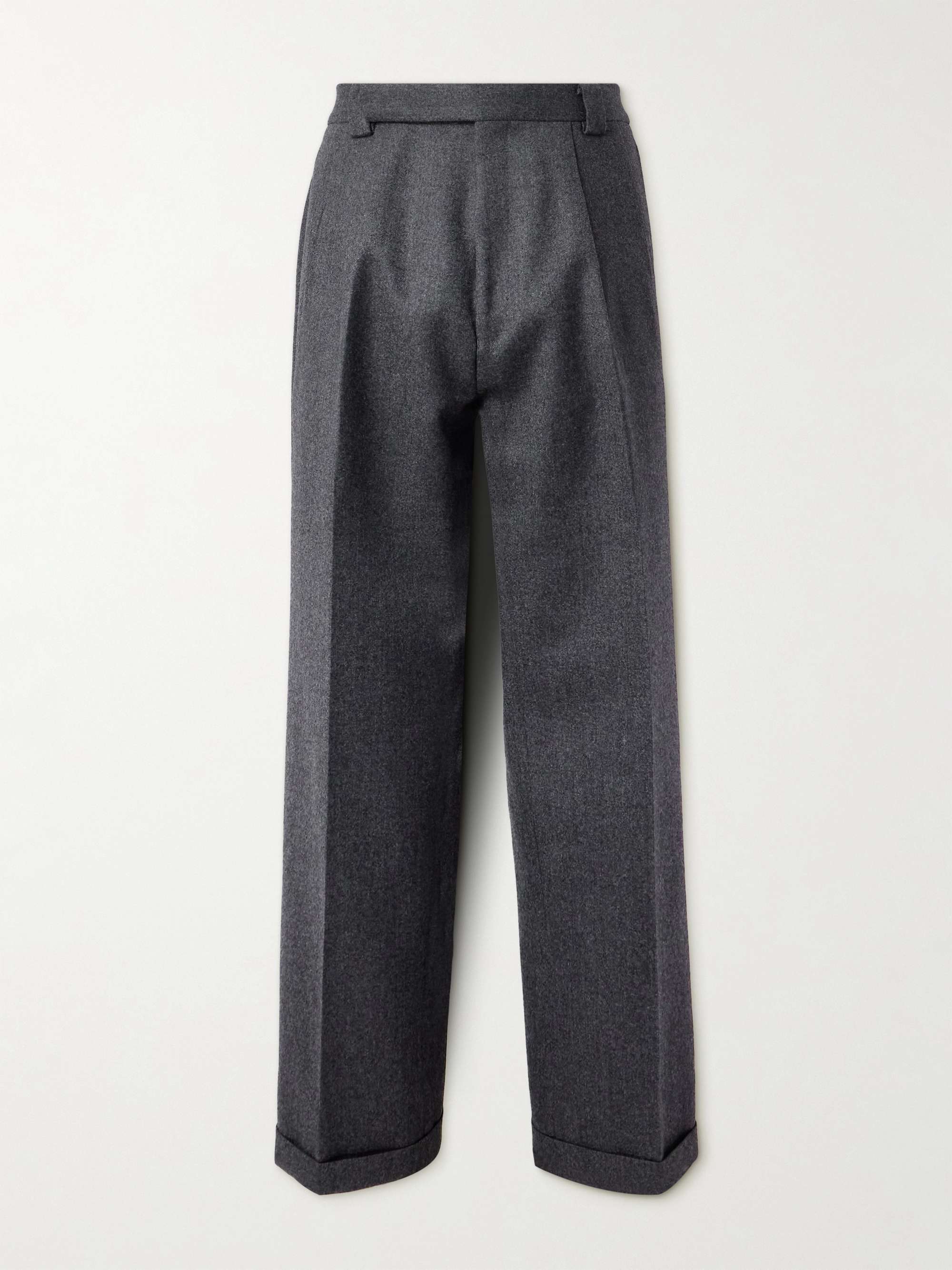 KAPTAIN SUNSHINE Wide-Leg Pleated Wool Suit Trousers for Men | MR