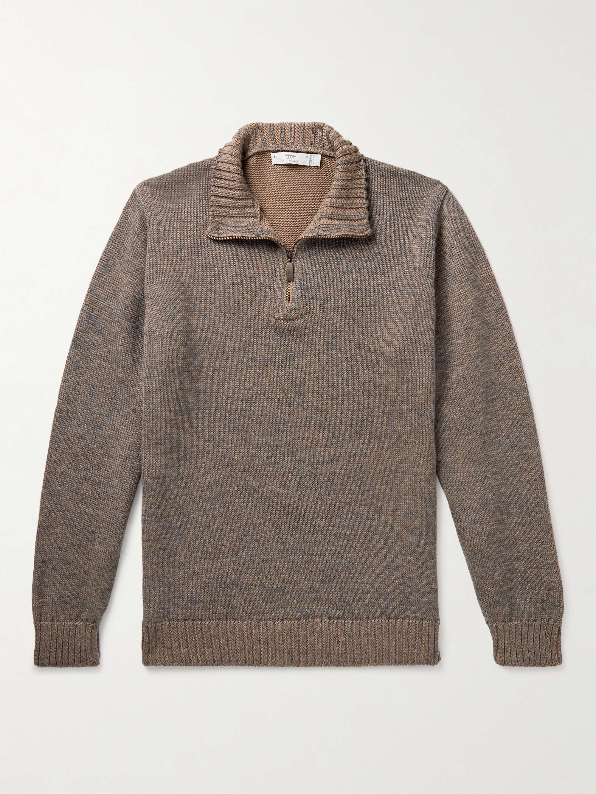 Alpaca, Merino Wool, Cashmere and Silk-Blend Half-Zip Sweater