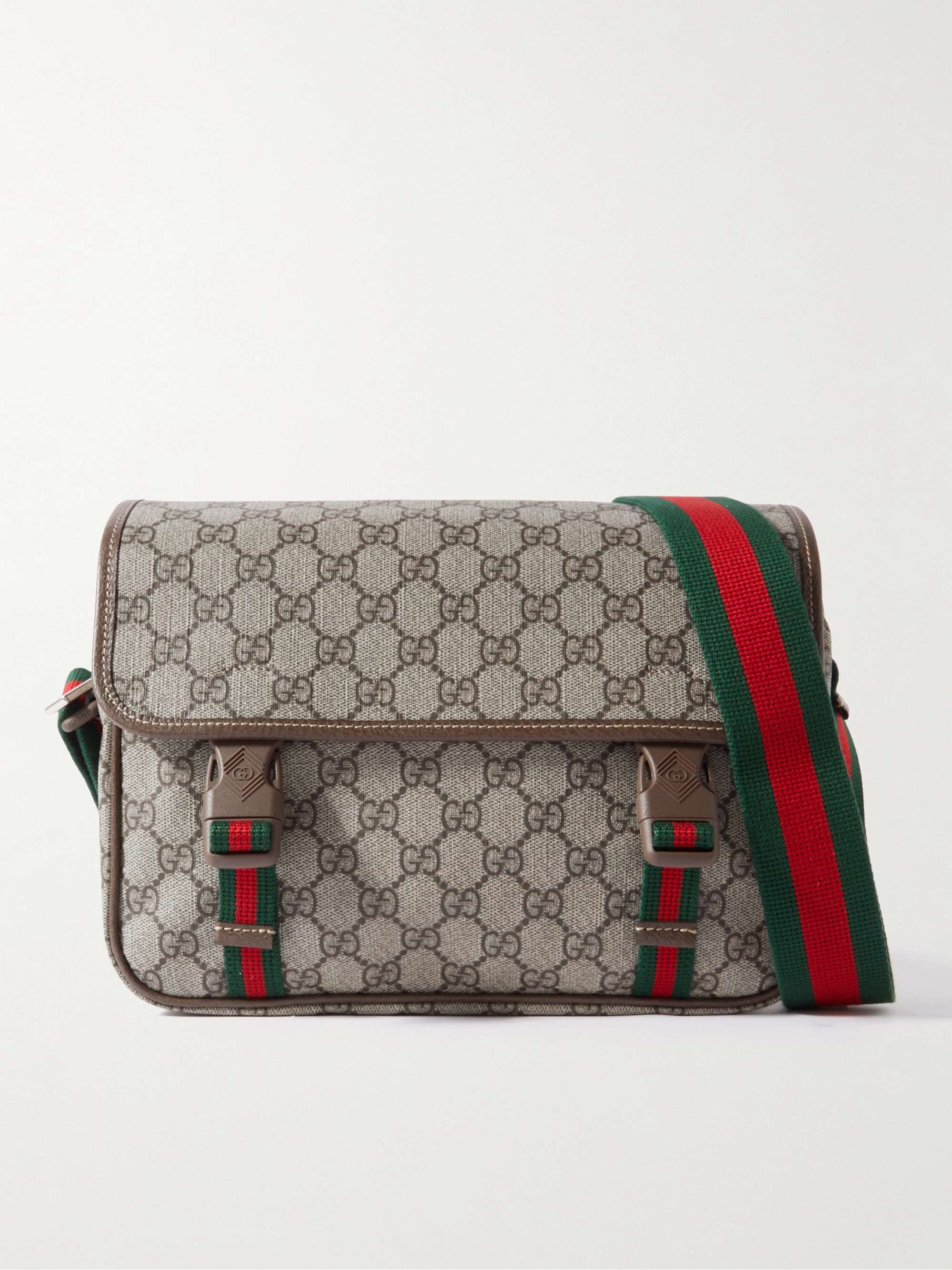 Gucci GG Supreme Sling Crossbody Bag in Brown for Men