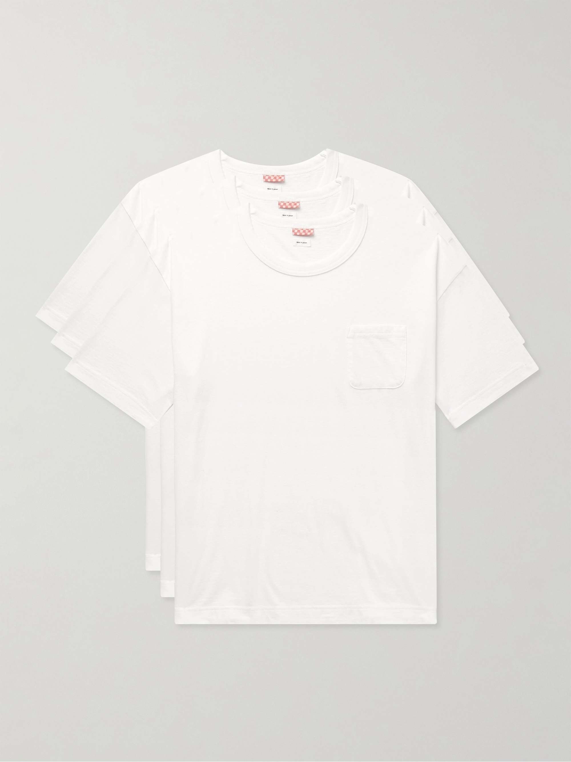VISVIM コットン混ジャージー Tシャツ 3枚セット | ミスターポーター