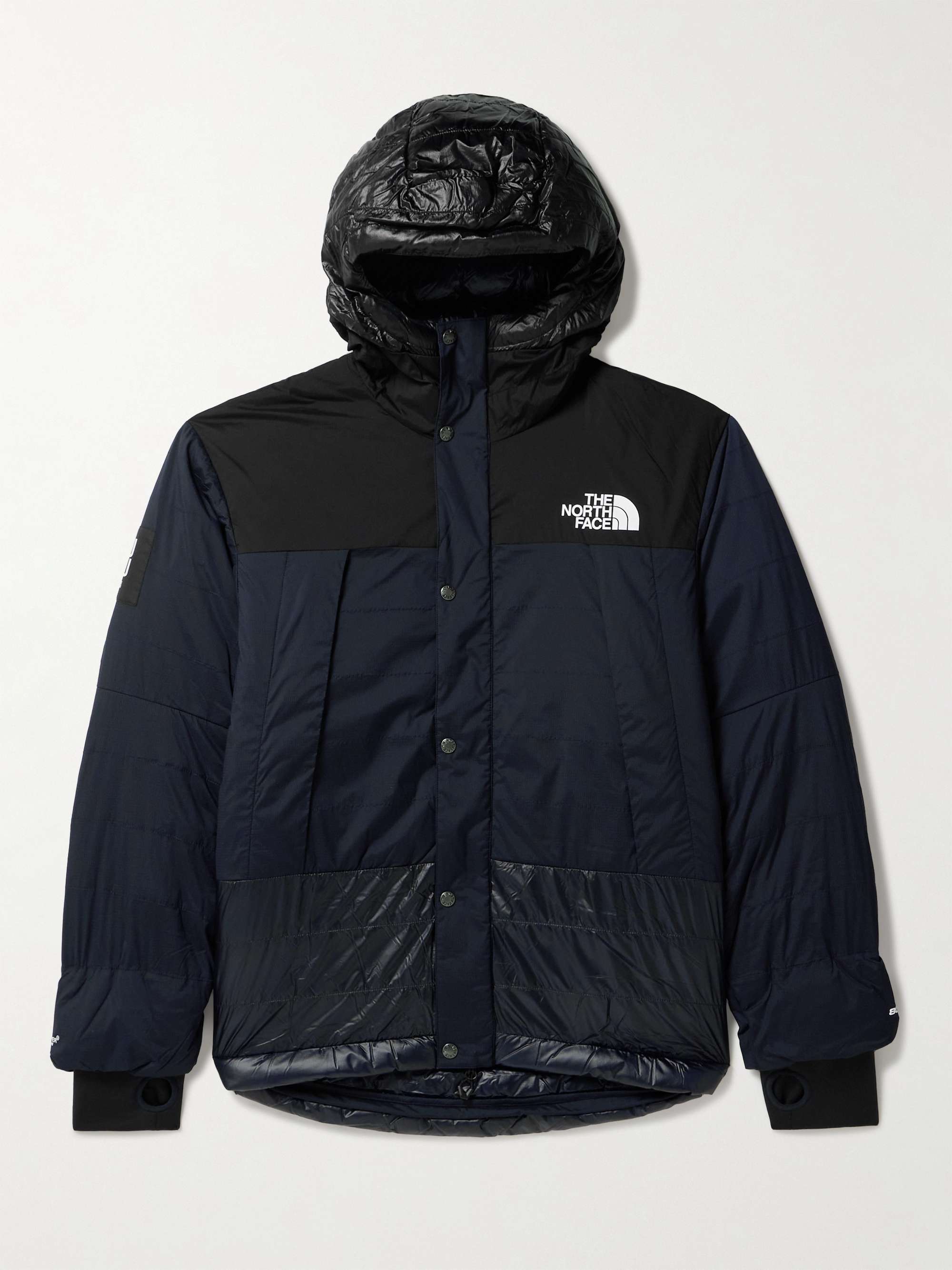 + Undercover Mountain Quilted Ripstop and Shell Down Hooded Jacket