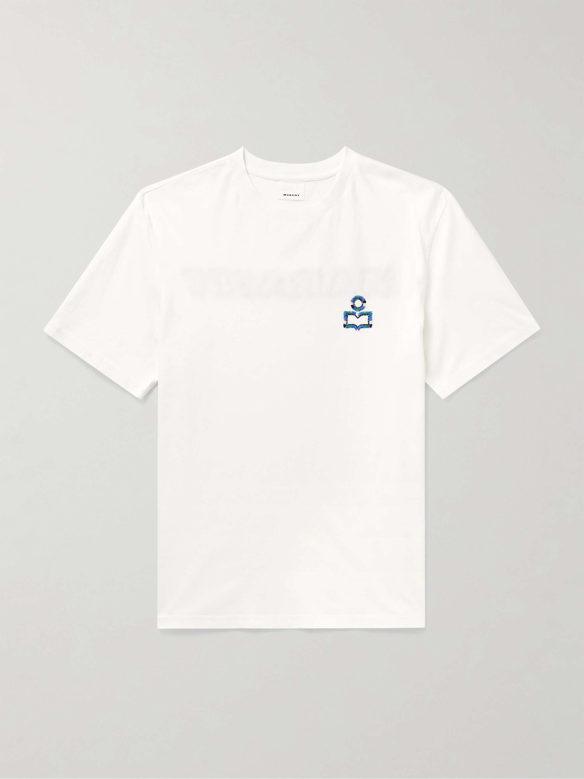 Hugo Logo Embroidered Cotton Jersey T Shirt