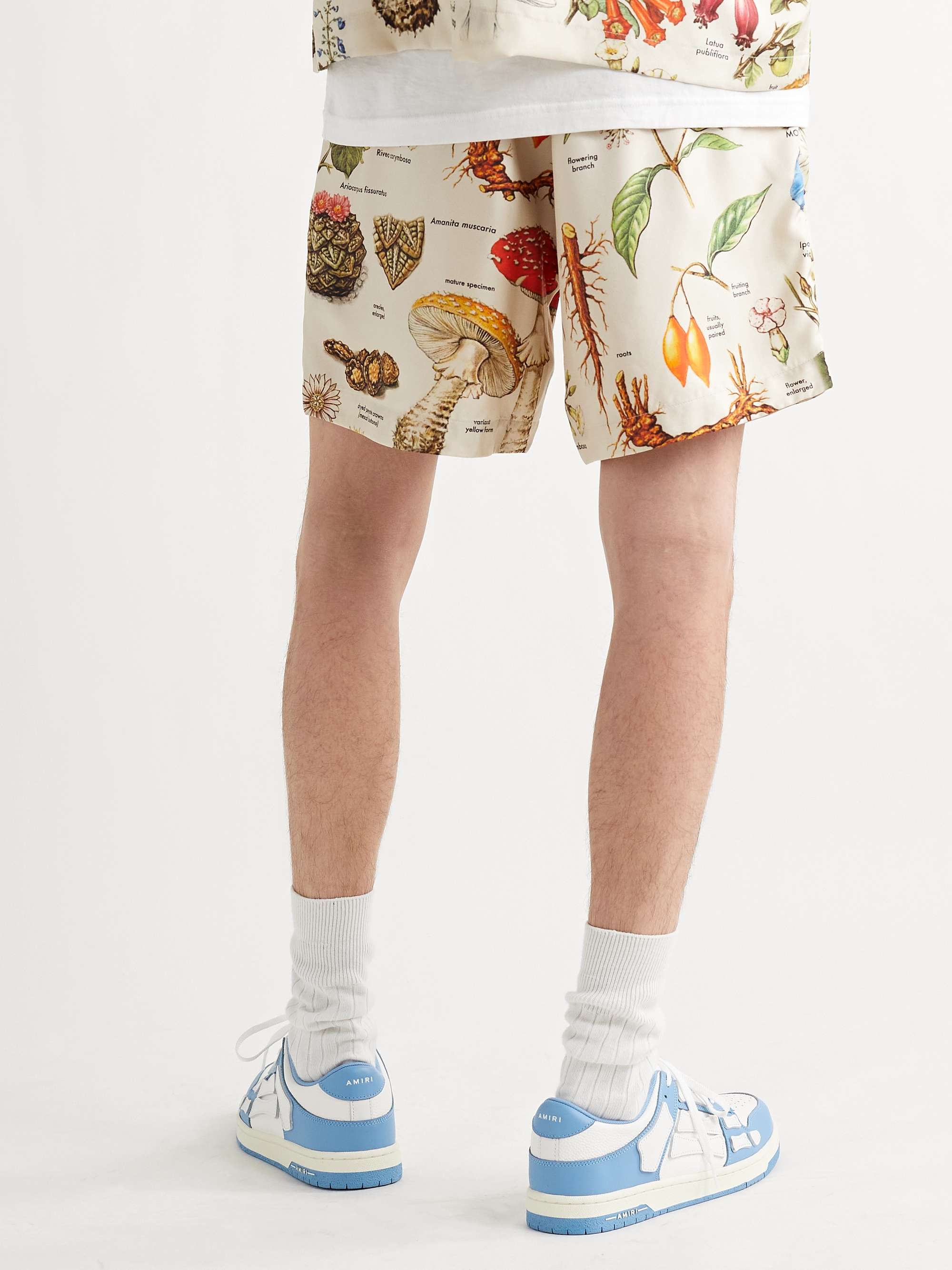 AMIRI Printed Silk-Twill Drawstring Shorts